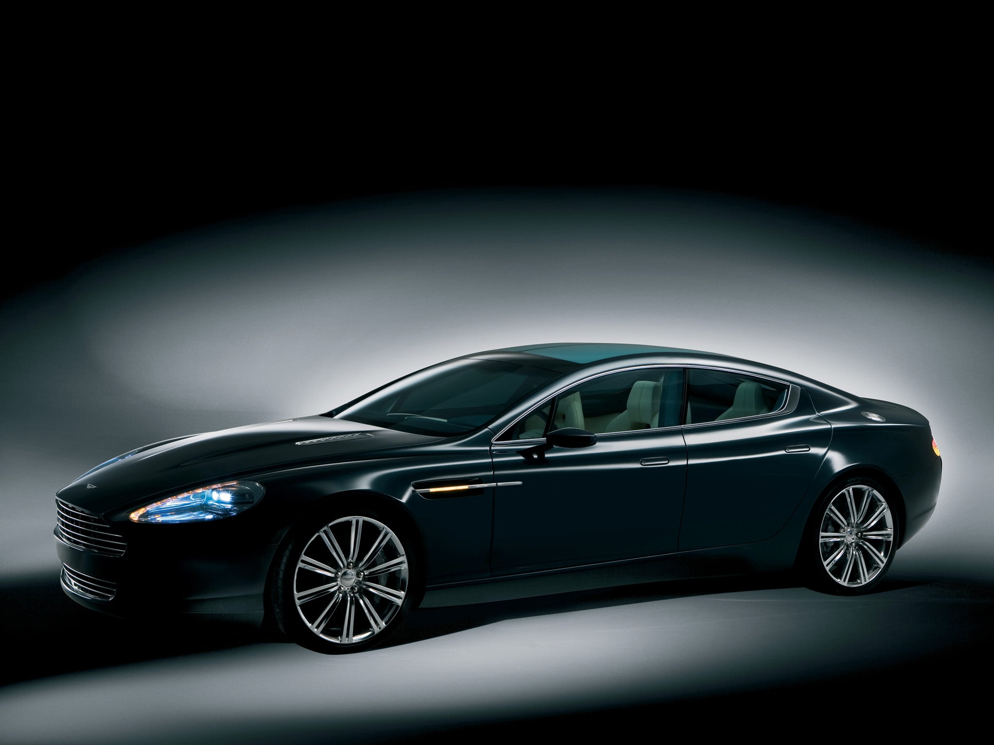 indoors, engine, s, studio shot, rapide, night, land Vehicle, 1080P, dark, car, driving, side View, sedan, design, wheel, reflection, transportation, elegance, HD Wallpaper