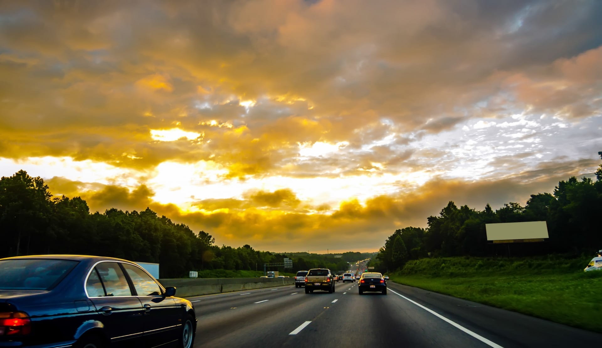 scenics - nature, journey, nature, road, outdoor, day, multiple Lane Highway, dusk, blurred Motion, car, cloud, america, asphalt, tree, cars, mode of transportation, HD Wallpaper