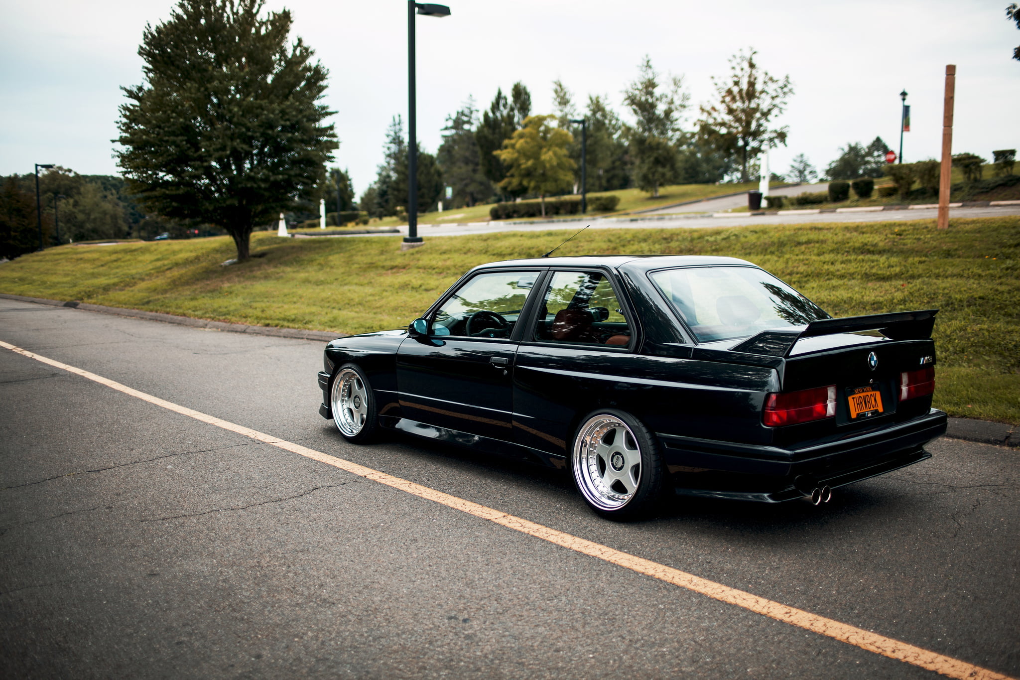 no People, editorial, tree, symbol, antique, E30, 1080P, BMW, outdoors, day, motor Vehicle, convertible, wheel, tuning, germany, city, chrome, sign, driving, HD Wallpaper
