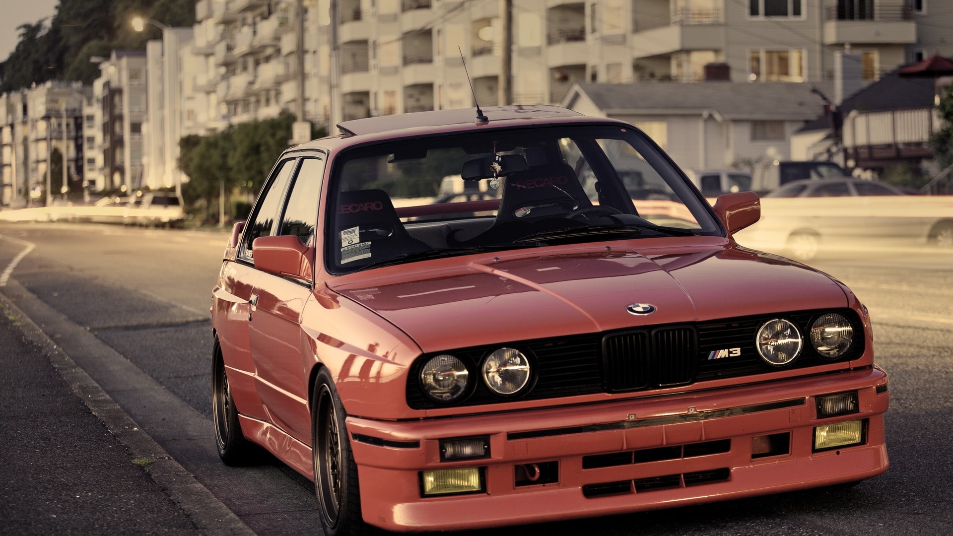 sport, vehicles, art, 1080P, luxury, racing, stree, m, hd, autos, wheels, cars, e, bmw, red, supercars, tuning, HD Wallpaper