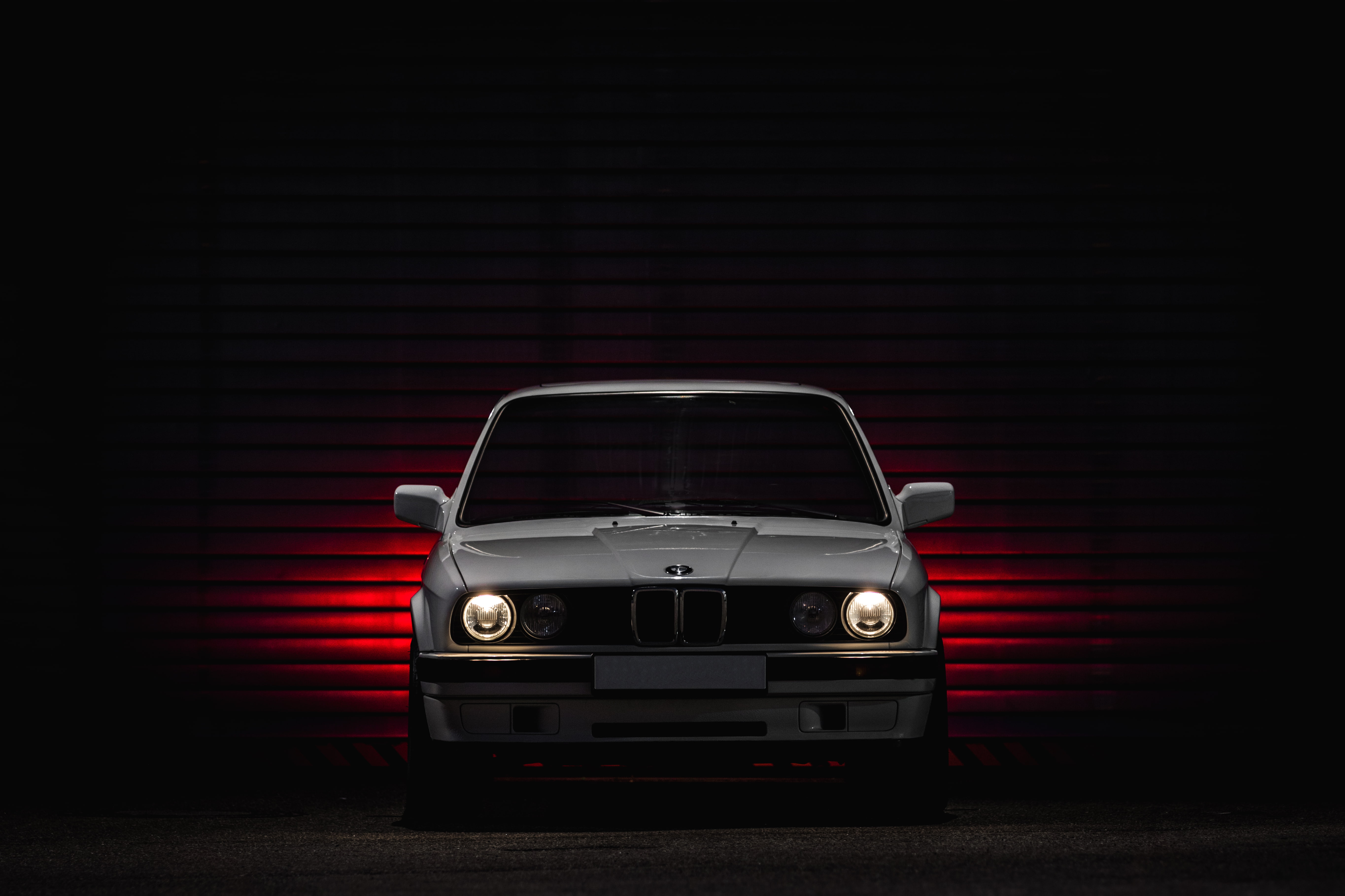 White Cars, old Car, bmw, 5K, Oldtimer, BMW E30, Lights, Bmw serie 3, German Cars, HD Wallpaper
