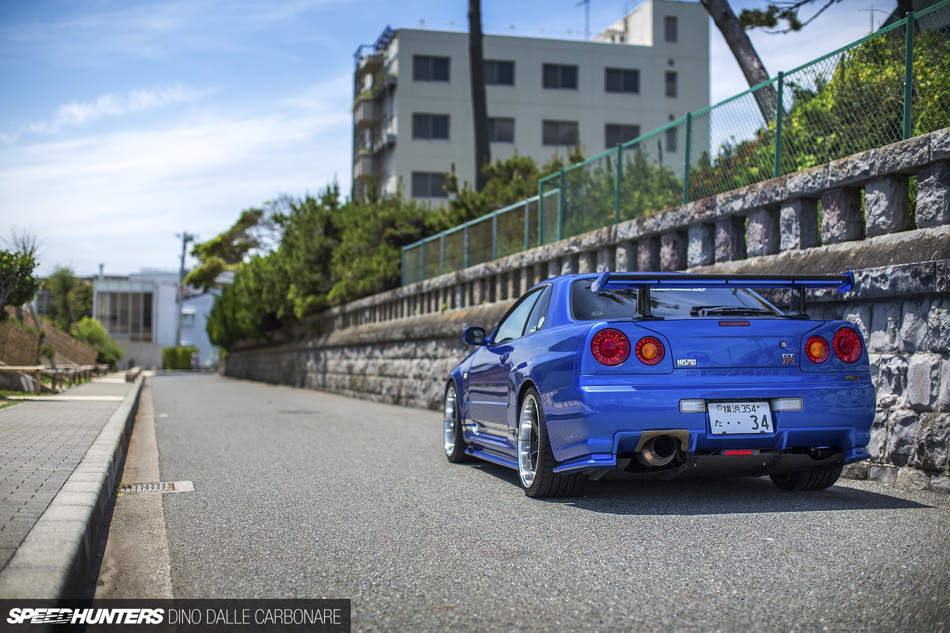street, 1080P, city, Nissan, plant, building, road, car, mode of transportation, architecture, built structure, outdoors, building exterior, Speed Hunters, HD Wallpaper