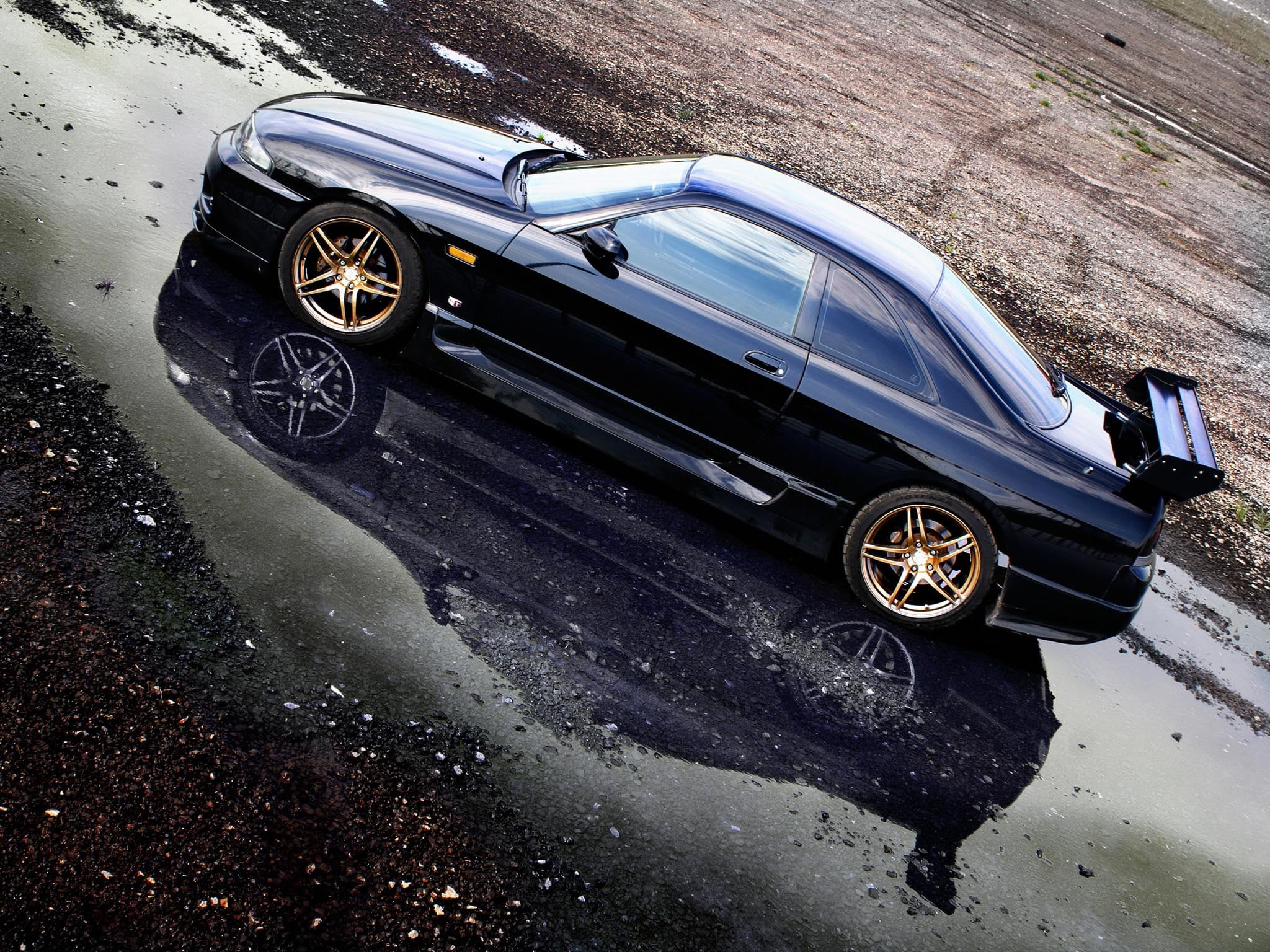 modern, puddle, Nissan, driving, editorial, r33, sport, travel, retro styled, vintage car, new, city, parking Lot, front View, mode of Transport, skyline, HD Wallpaper