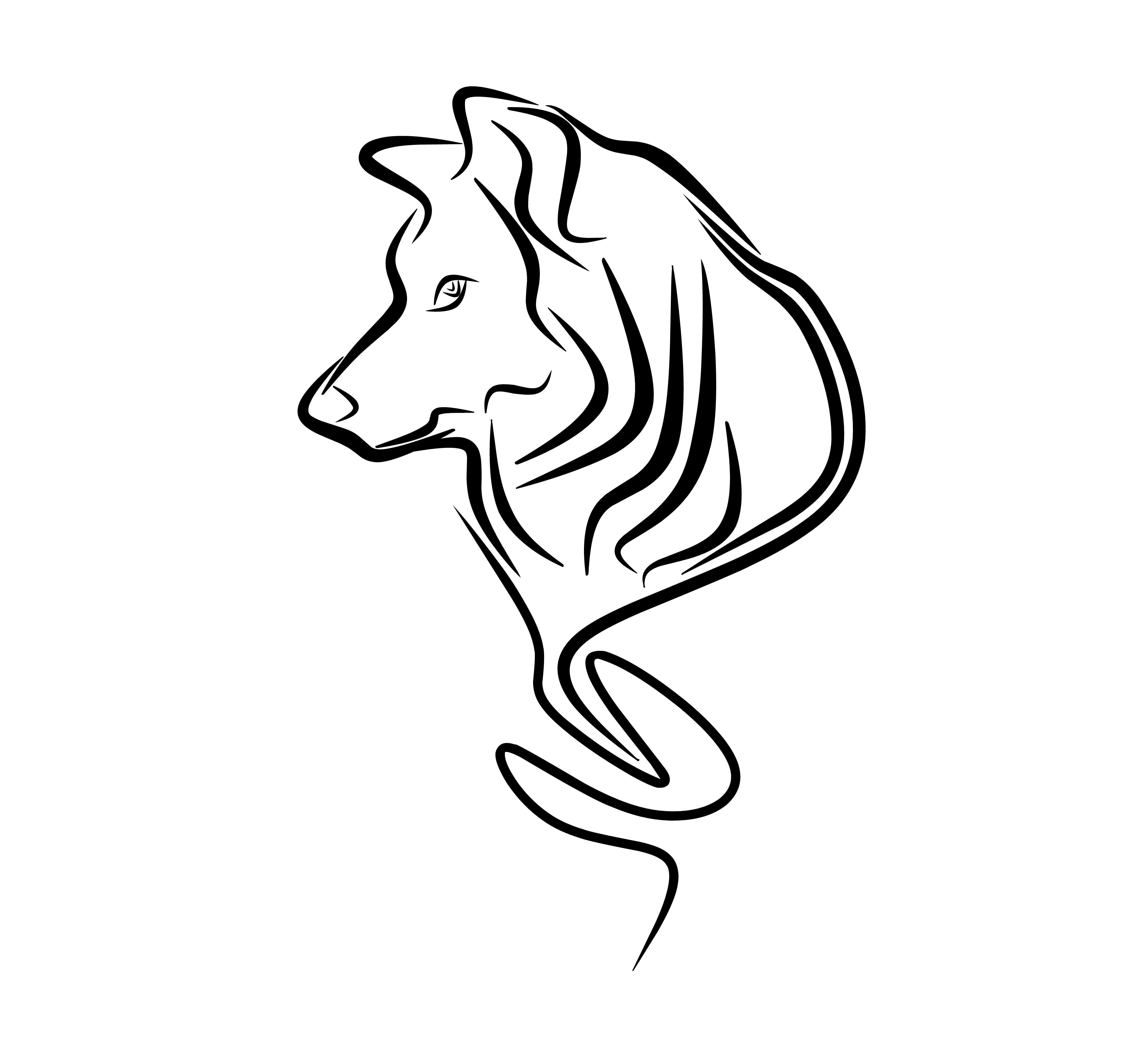animals in the wild, force, white color, art and craft, white background, drawing - art product, hunter, studio shot, wild, design, sign, tribal, 4K, leader, HD Wallpaper