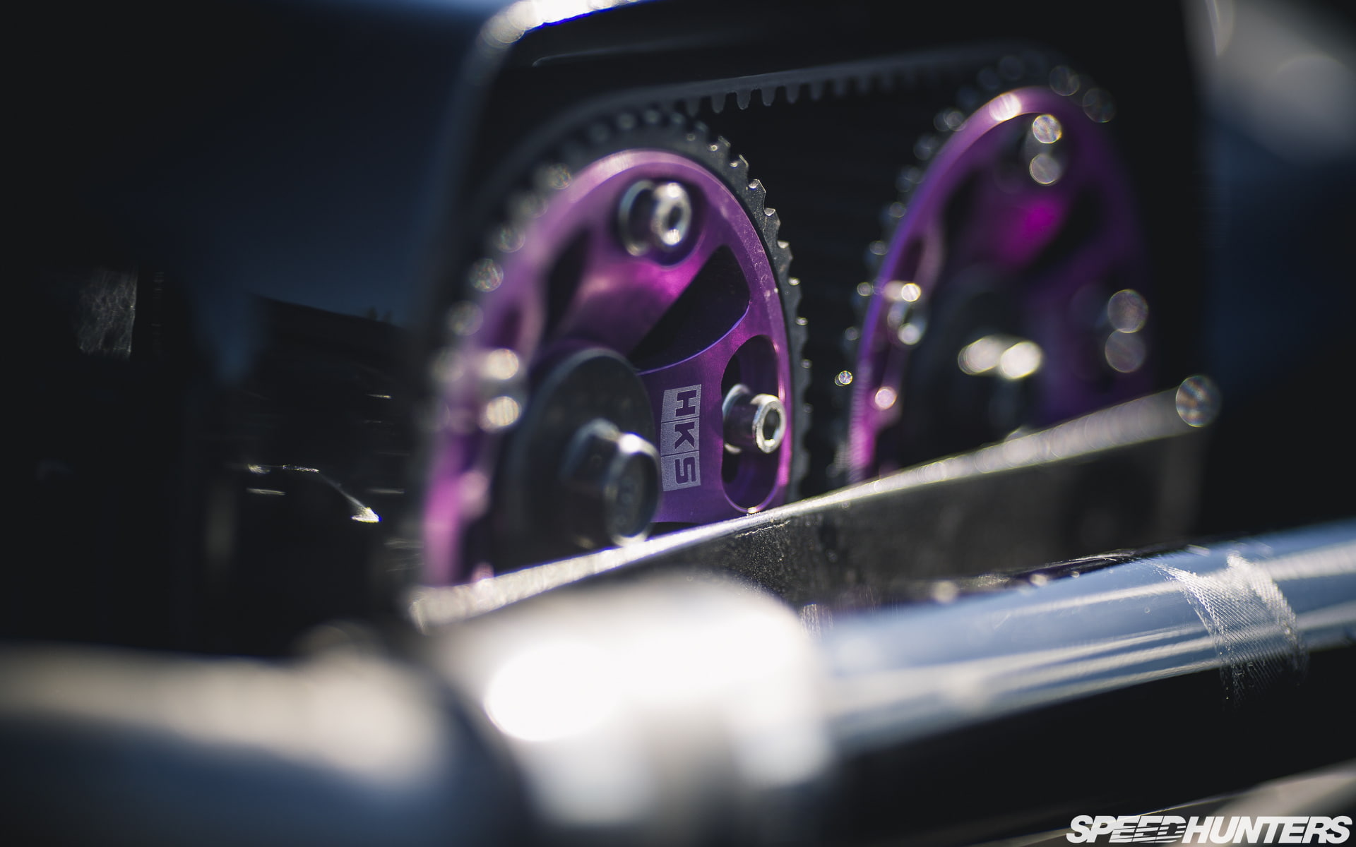 cars, 1080P, engine, cam, macro, purple, gears, hd, HD Wallpaper