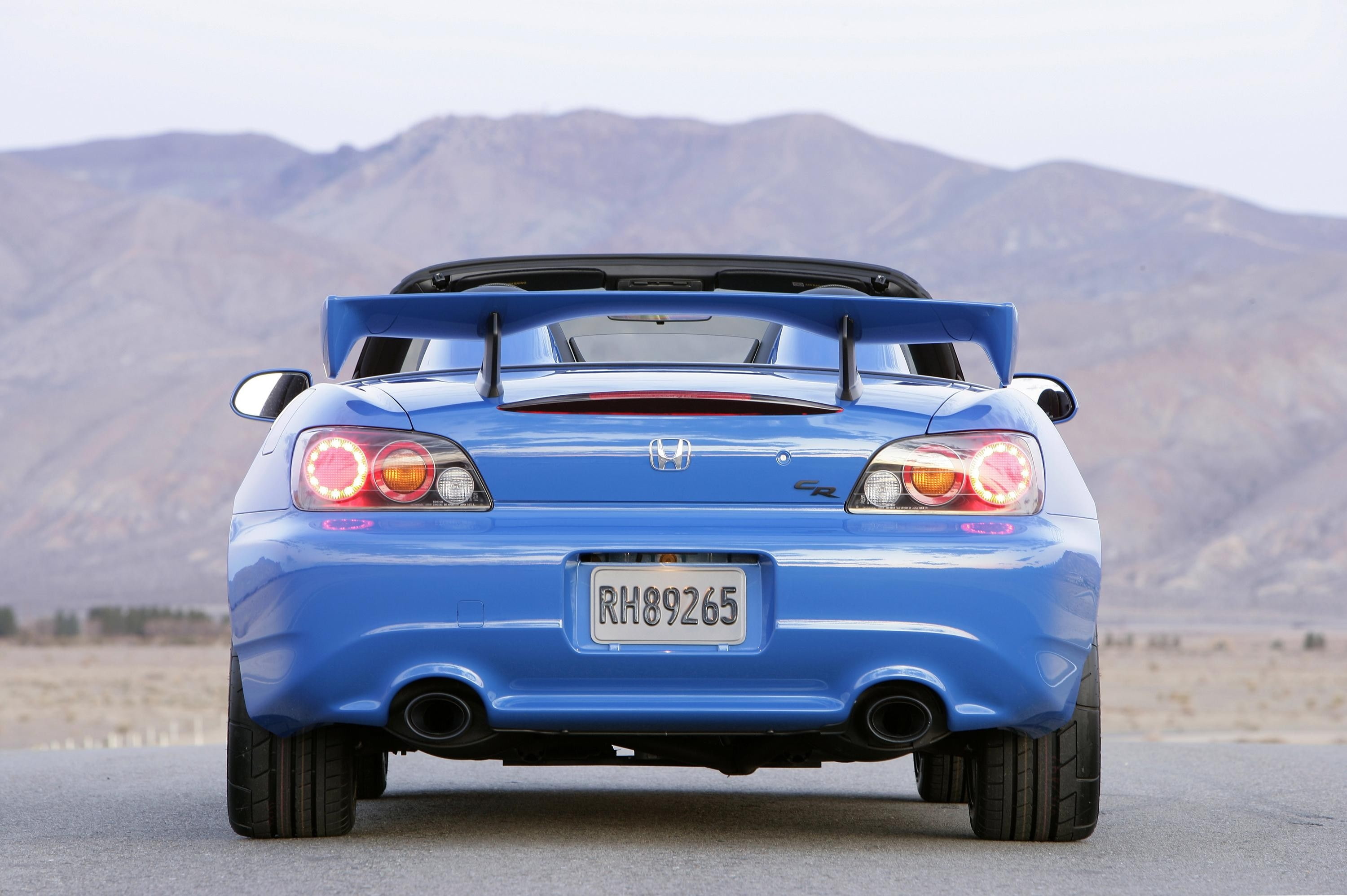 mountains, backview, honda, Blue, 2K, cars, vehicles, motorcycles, cr, s, art, hd, blurred, backgroun, HD Wallpaper
