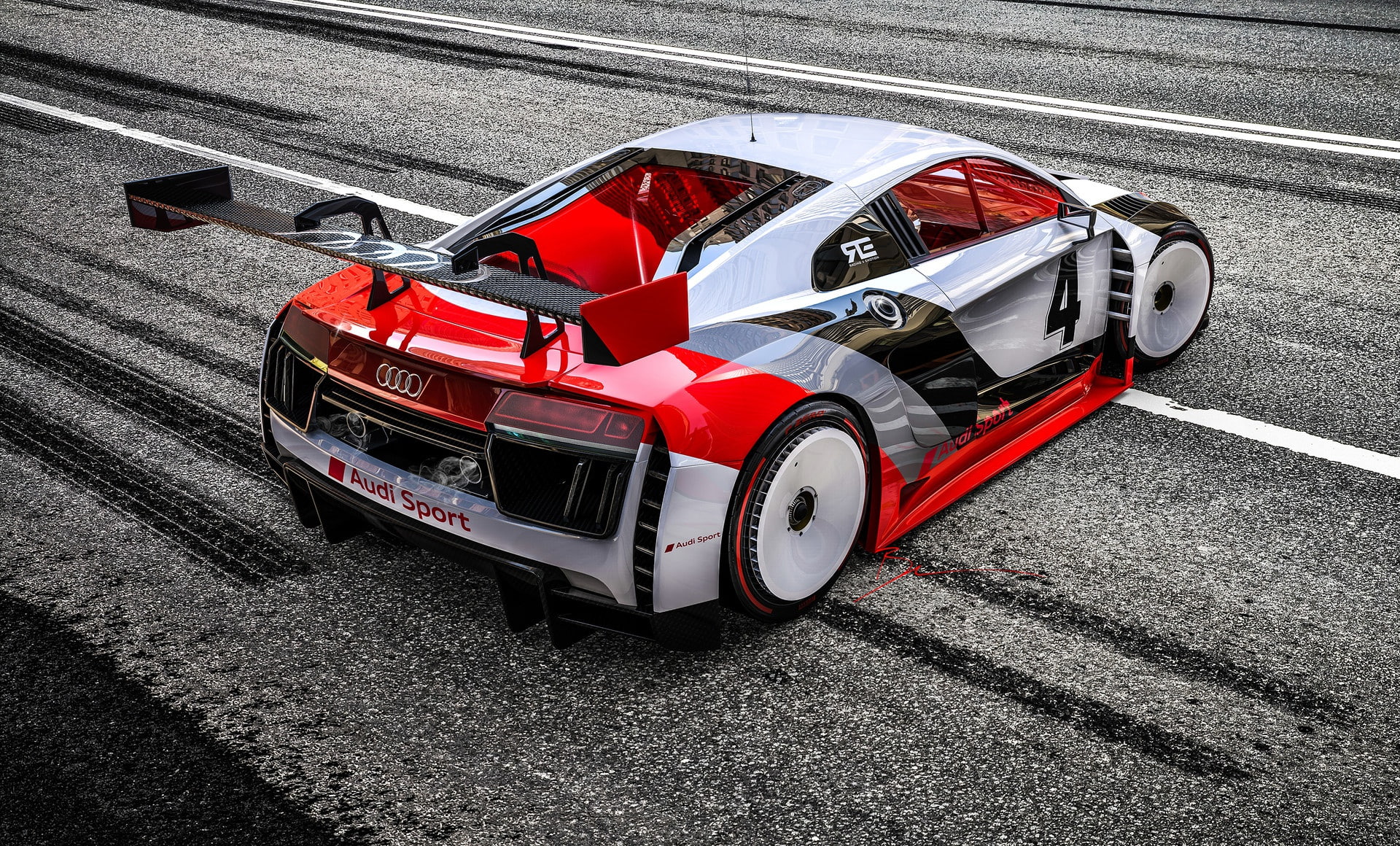 sports race, city, red, racecar, street, toy, no people, mode of transportation, sports track, day, track and field, auto racing, 1080P, sign, Benoit Fraylon, HD Wallpaper