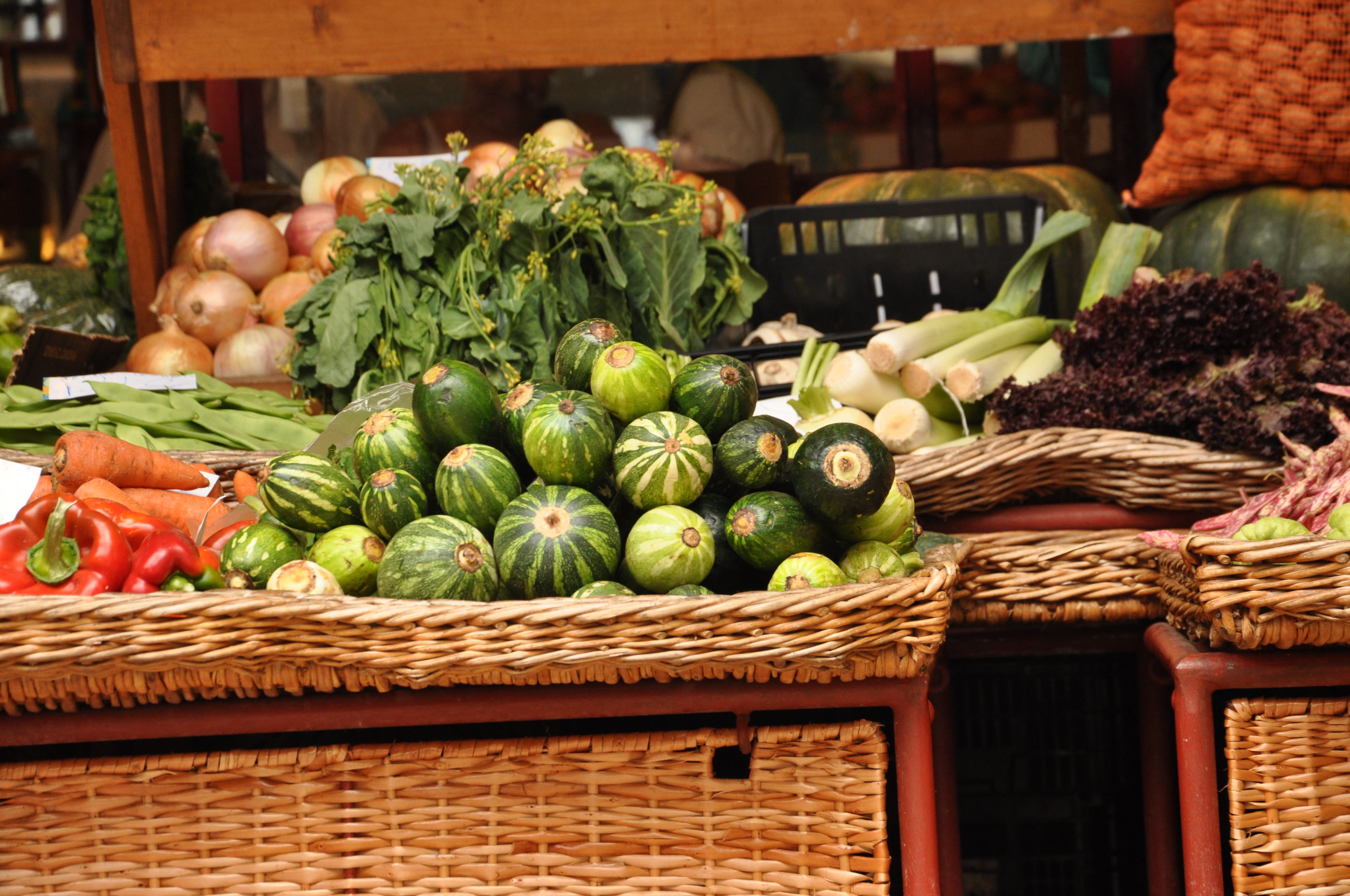 fruit, small business, retail display, organic, called rothmans, market, 4K, food, for sale, market stall, container, watermelon, farmers market, no people, HD Wallpaper