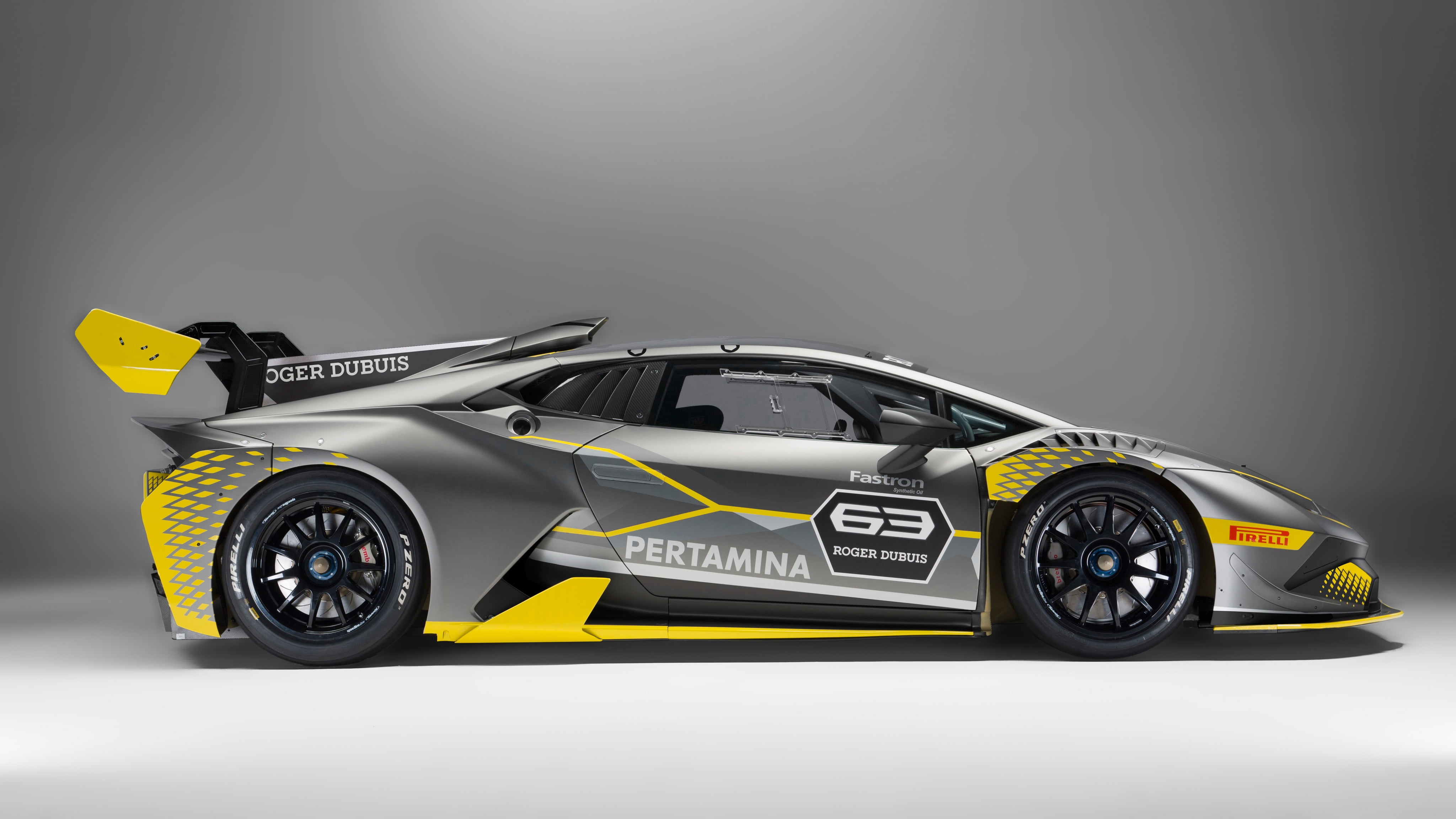 Lamborghini, side view, Huracan, Super Trophy Evo, 4K, racing car, HD Wallpaper