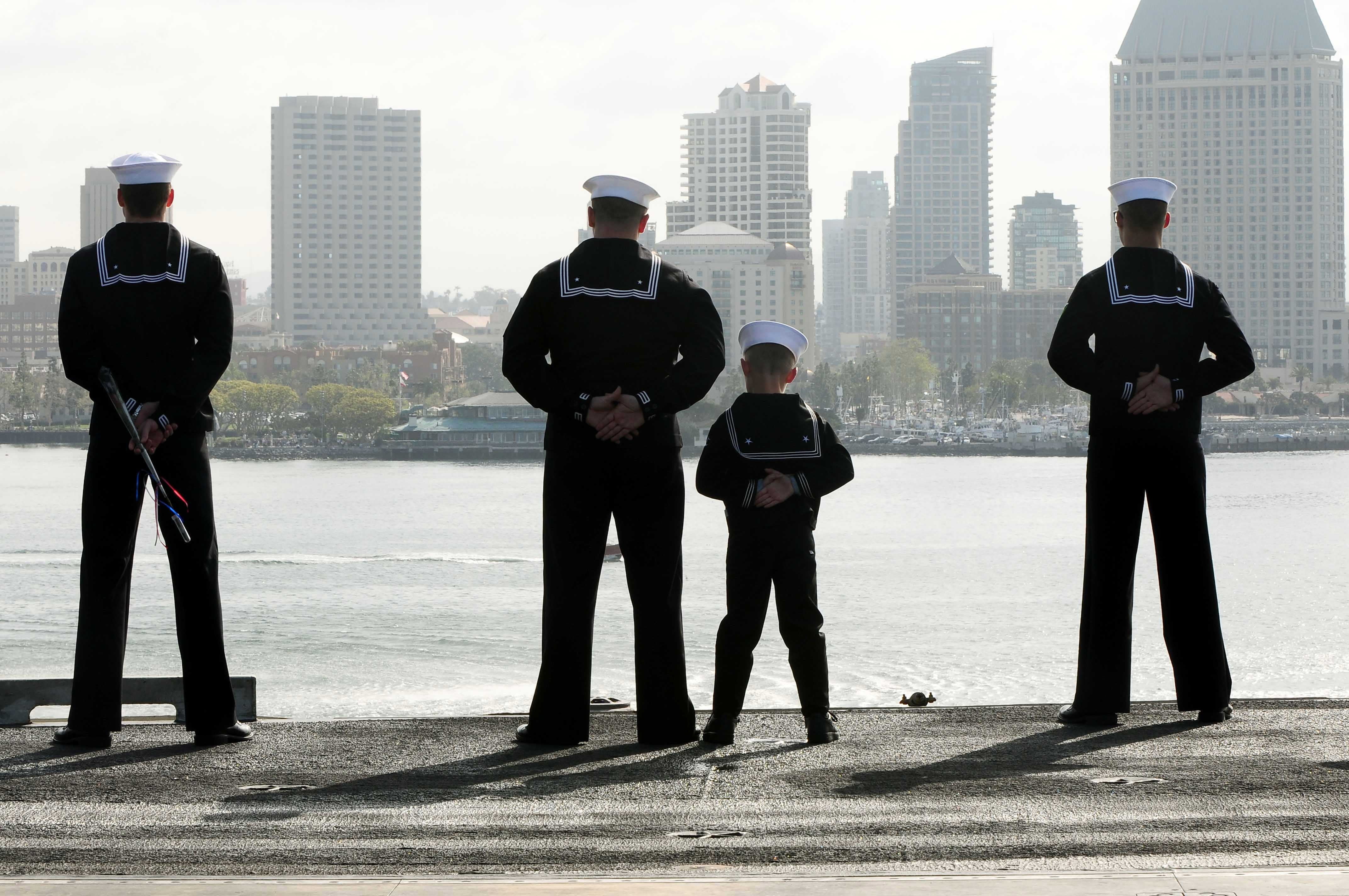 boy, black, togetherness, street, men, nautical, security Guard, day, real people, son, built structure, building, child, man, skyline, father, seamen, HD Wallpaper