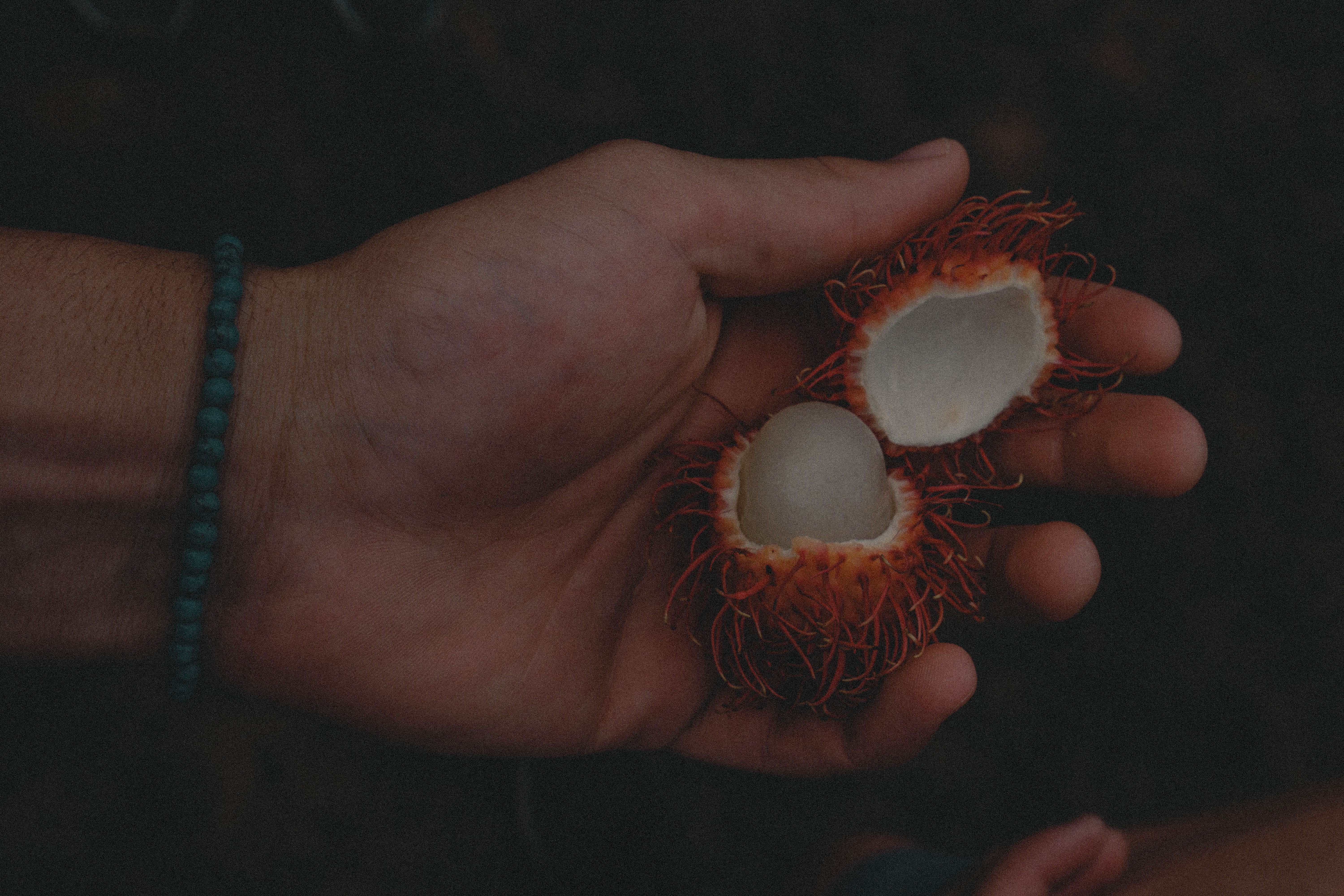 healthy eating, food and drink, applique, food, hole, 5K, peel, indoors, pattern, human, close-up, one person, rambutan, vegetable, wellbeing, peeled, HD Wallpaper