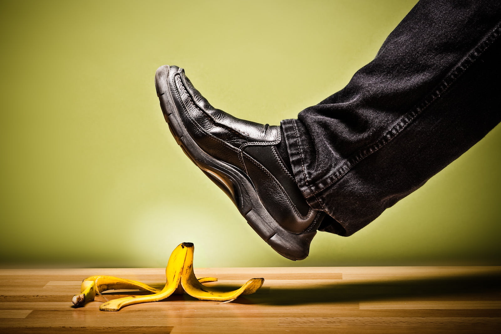banana, fashion, shoe, 720P, person, jeans, slip, peel, men, black, clothing, loafers, yellow banana, pair, yellow, HD Wallpaper