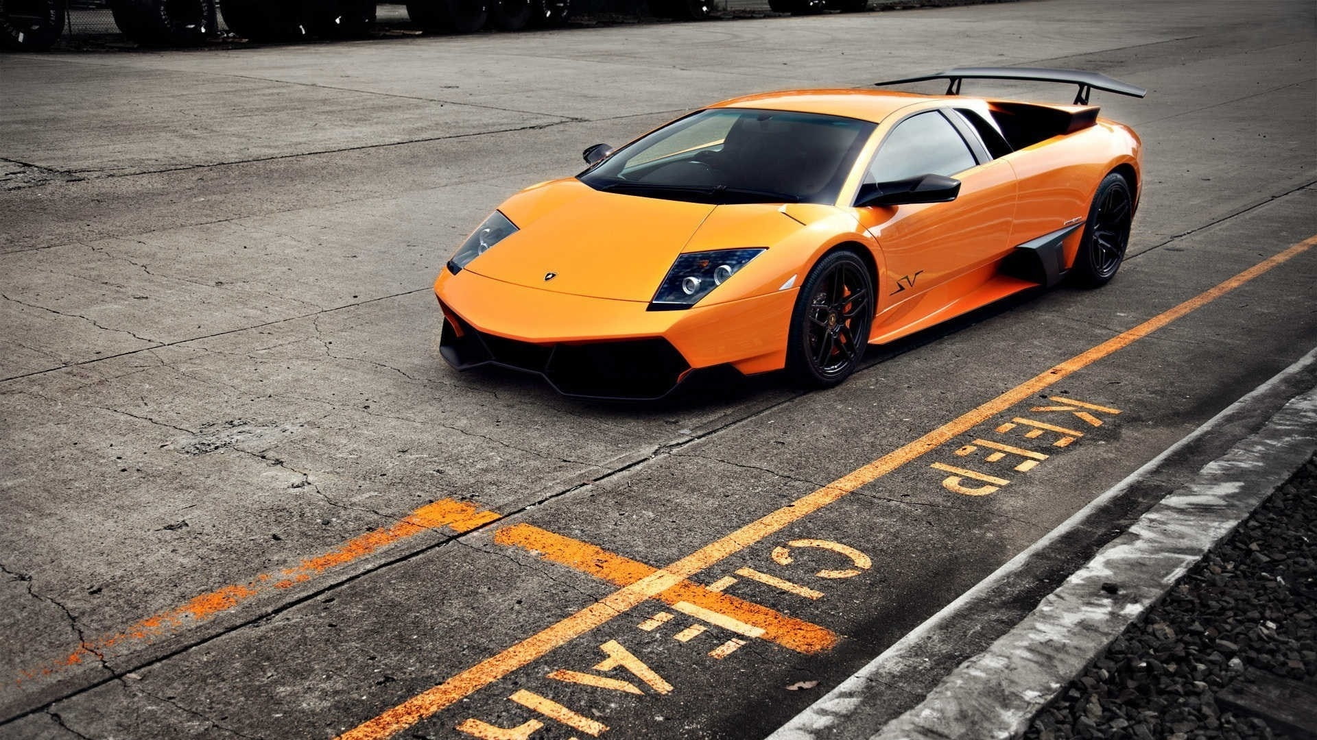 cars, 1080P, art, orange, lamborghini, hd, roads, sport, x, vehicles, HD Wallpaper