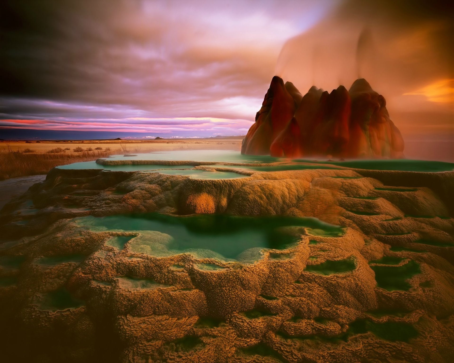 Fly Geyser, Earth, 1080P, HD Wallpaper