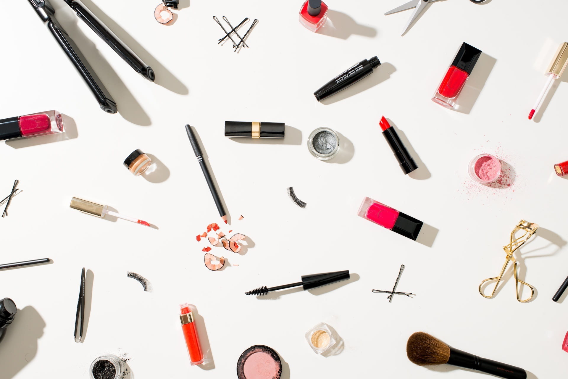 scissors, assorted, choice, creativity, lot, white background, makeup, no people, nail polish, life, art and craft, studio shot, directly above, variation, HD Wallpaper