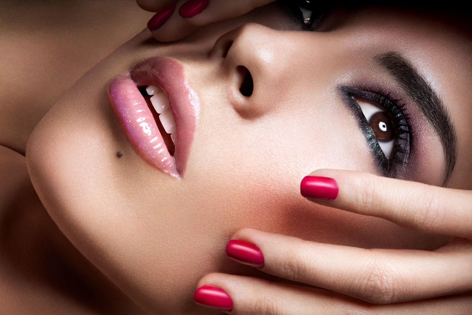 girl, amp, make-up, clear, nail-polish, face, model, clean, 720P, HD Wallpaper