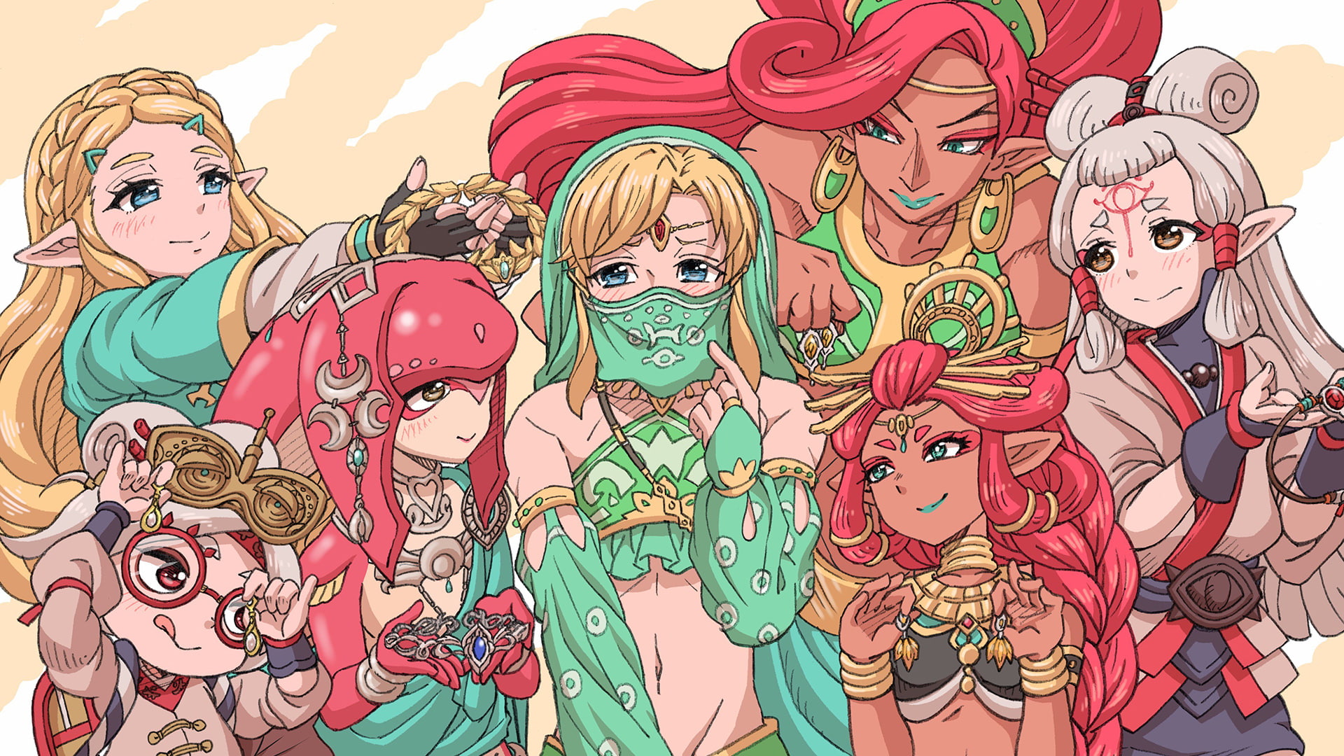 glasses, The Legend of Zelda, blush, gloves, blonde, The Legend of Zelda: Breath of the Wild, 1080P, HD Wallpaper