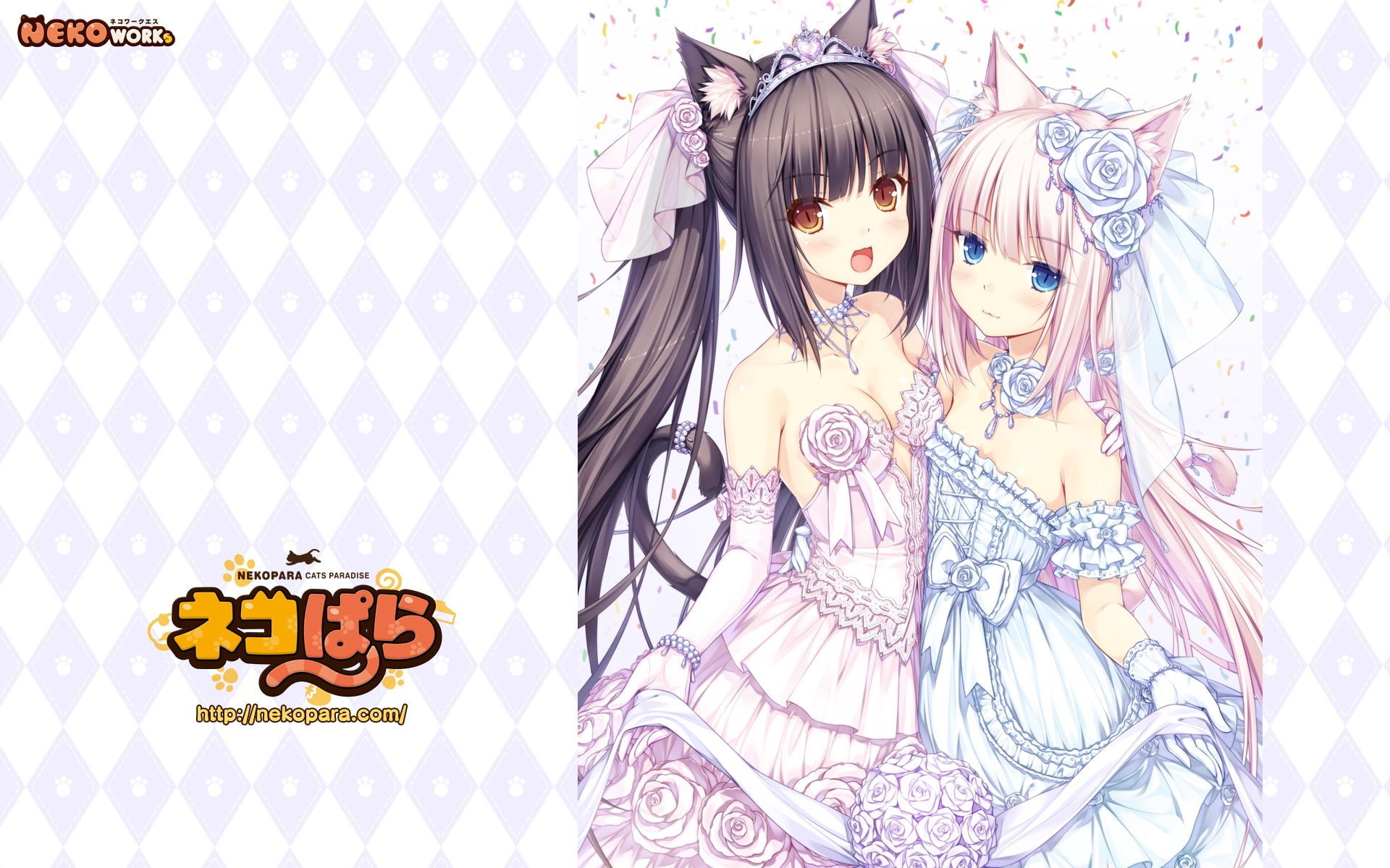 1080P, Nekopara, Anime, Vanilla (Nekopara), Chocola (Nekopara), HD Wallpaper