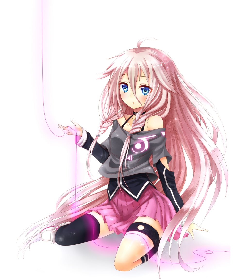 hd, hot, eyes, minecraft, Creeper, 480P, thighhighs, x, hair, red eyes, red, art, anime, blush, short, Phone HD Wallpaper