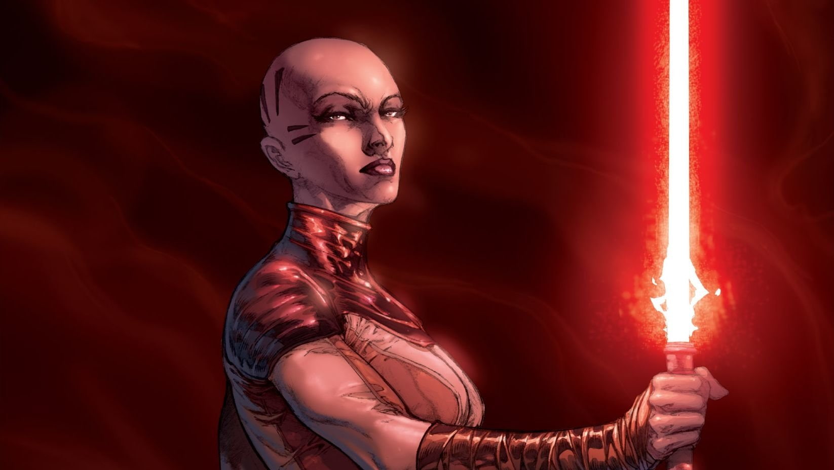 studio shot, flame, Asajj Ventress, red, human body part, burning, illuminated, young adult, Woman, technology, Sith (Star Wars), fire, glowing, one person, HD Wallpaper