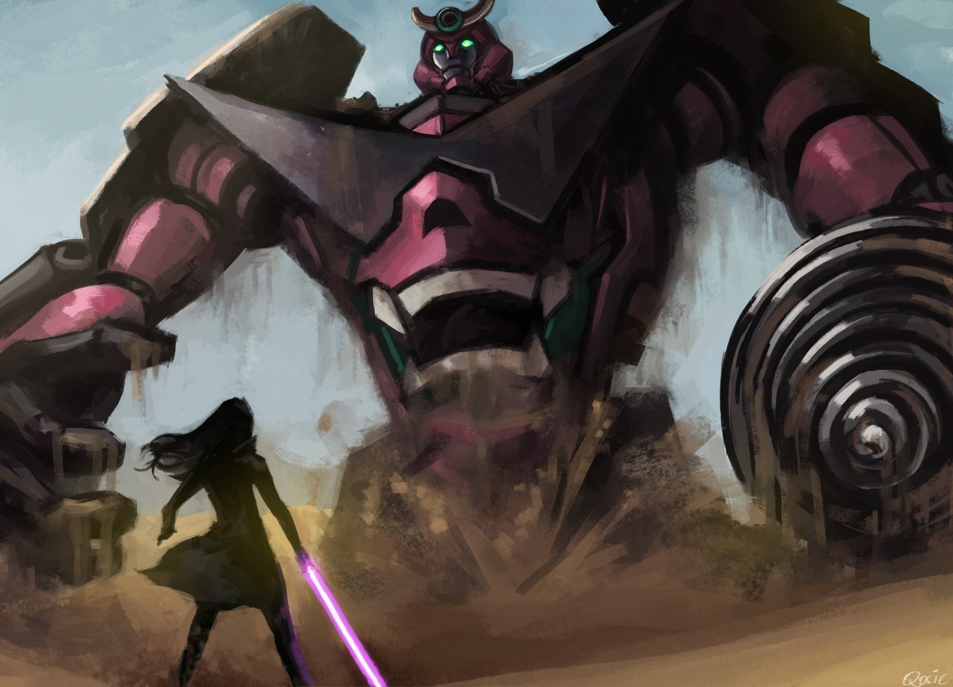 Tengen Toppa Gurren Lagann, Crossover, creativity, Anime, metal, wheel, Long Hair, Sword Art Online Alternative: Gun Gale Online, Lightsaber, no people, HD Wallpaper