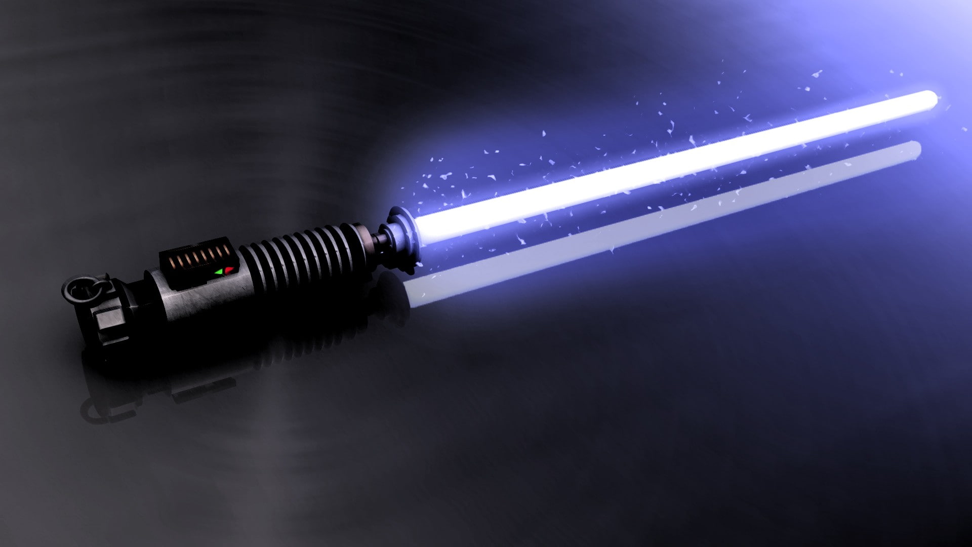 render, Star Wars, digital art, blue, Cinema 4D, Jedi, 1080P, Photoshop, weapon, Lightsaber, science fiction, HD Wallpaper