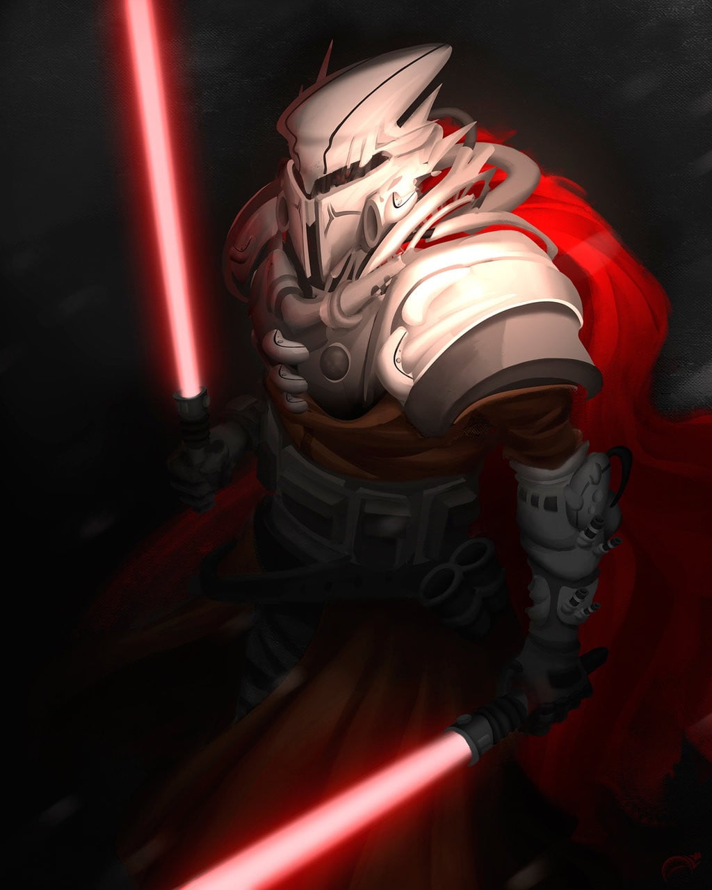 armor, helmet, lightsaber, red, illustration, man, security, american football - sport, front view, close-up, sports helmet, protection, white, work helmet, Phone HD Wallpaper