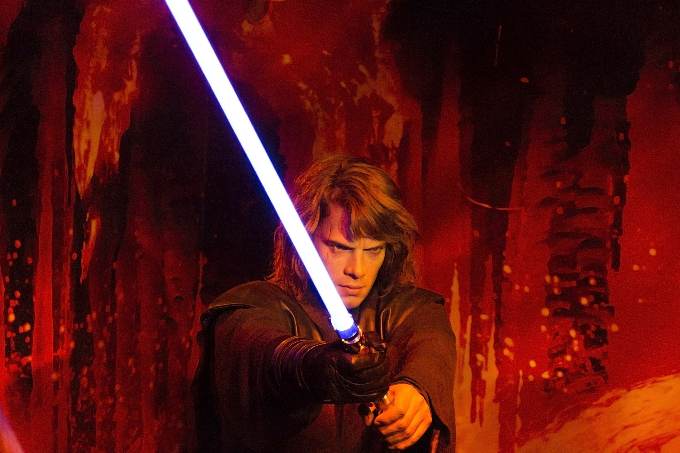Anakin Skywalker, Sci Fi, Star Wars, Lightsaber, Statue, Red, 1080P, HD Wallpaper