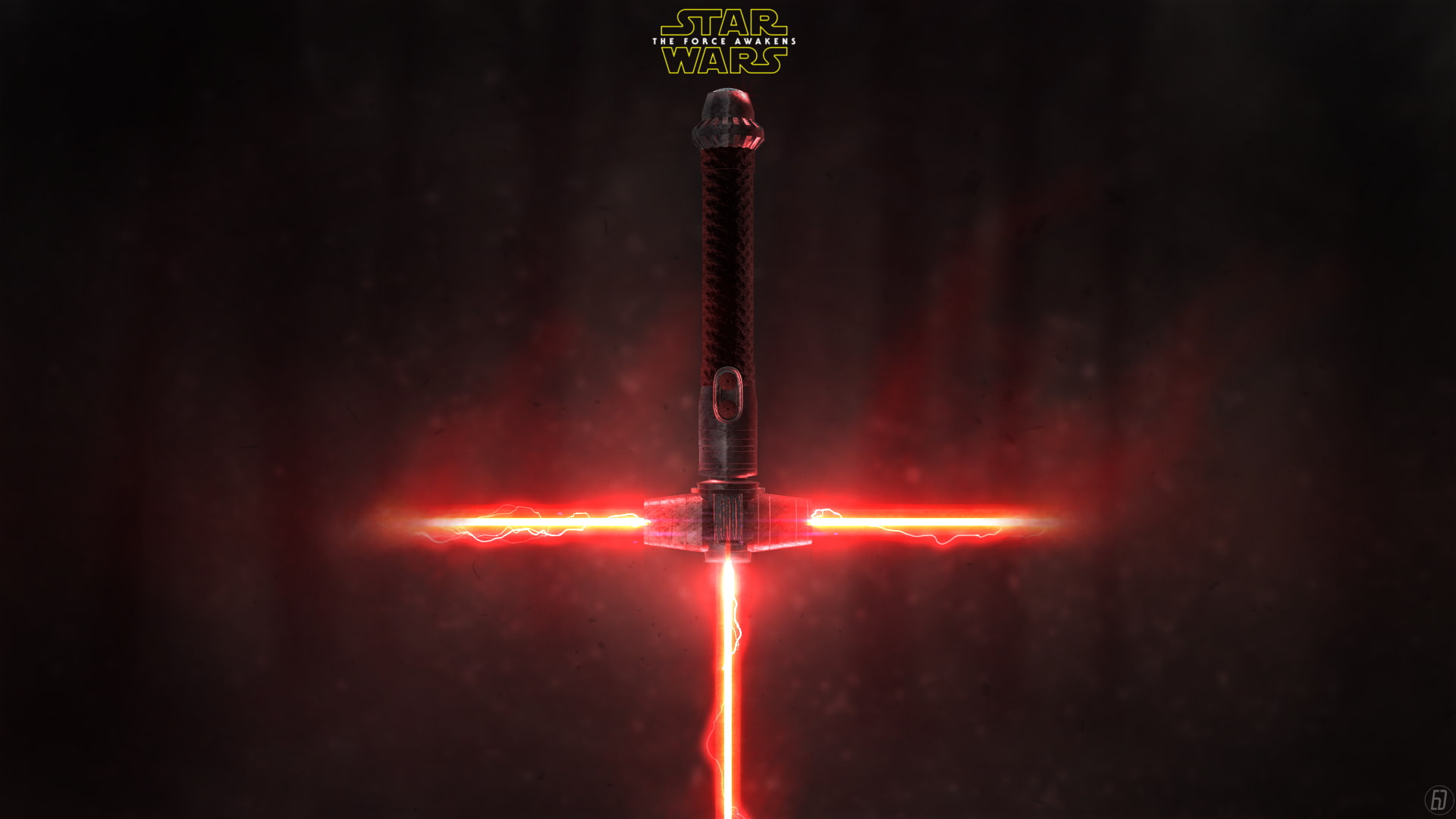 red, 1080P, lightsaber, Star Wars: The Force Awakens, Sith, Star Wars, HD Wallpaper