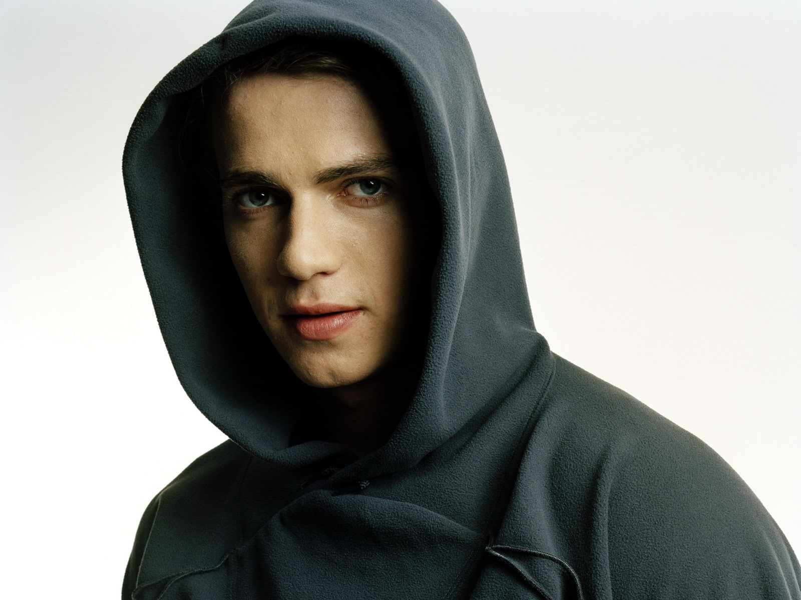 hood - clothing, indoors, headscarf, Hood, headshot, white background, 720P, Actor, portrait, looking at camera, human face, close-up, studio shot, Face, HD Wallpaper