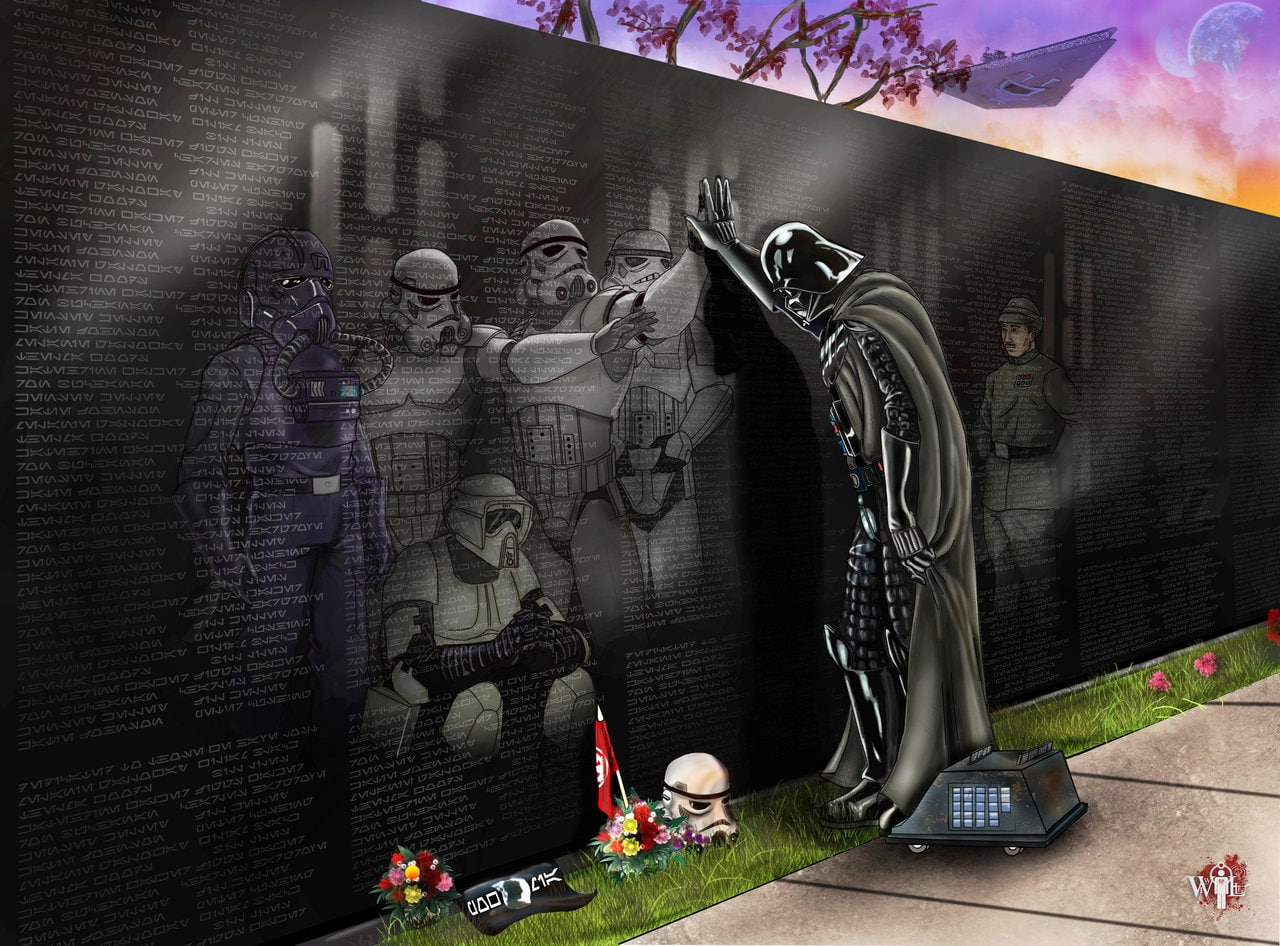 wars, darth, vader, 720P, x, art, hd, space, Star Wars, Stormtroopers, sad, memorial, star, stars, HD Wallpaper