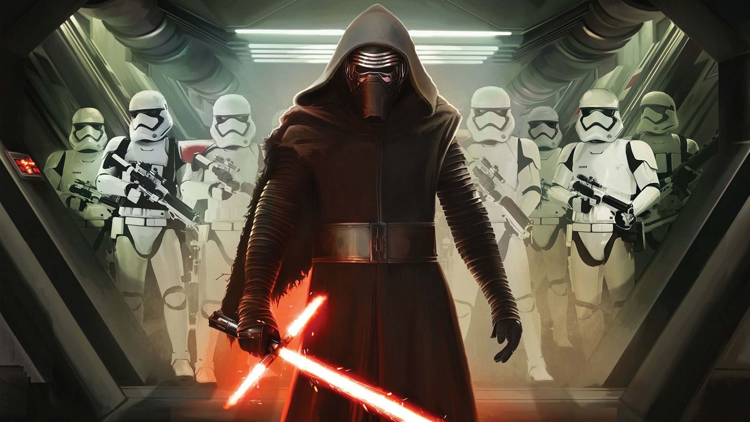 Sith, Kylo Ren, 2K, Star Wars, First Order Trooper, HD Wallpaper