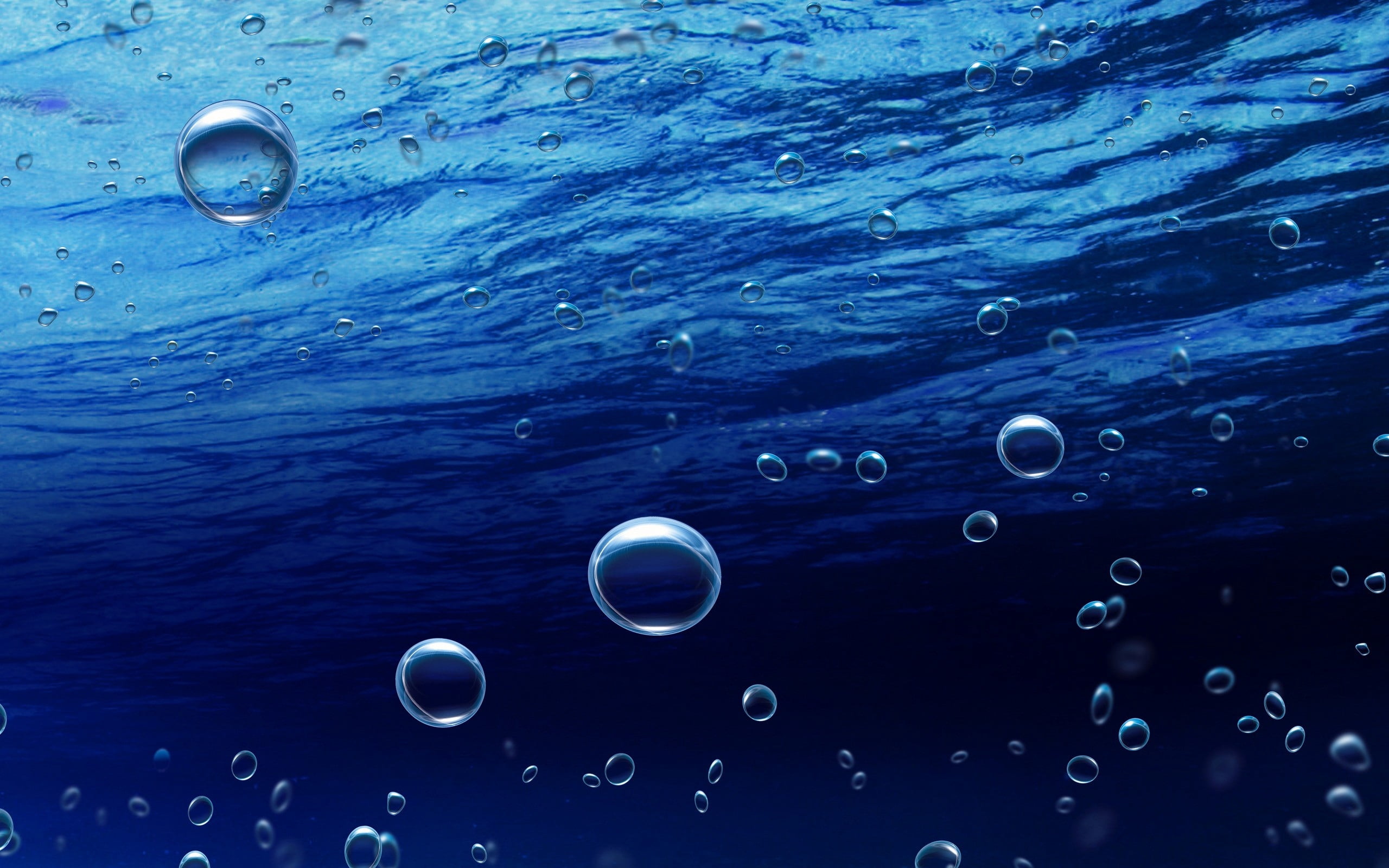 water Surface, bobbles, abstract, motion, sea, vulnerability, macro, purity, shape, circle, backgrounds, shiny, clean, 2K, textured, mid-air, reflection, HD Wallpaper