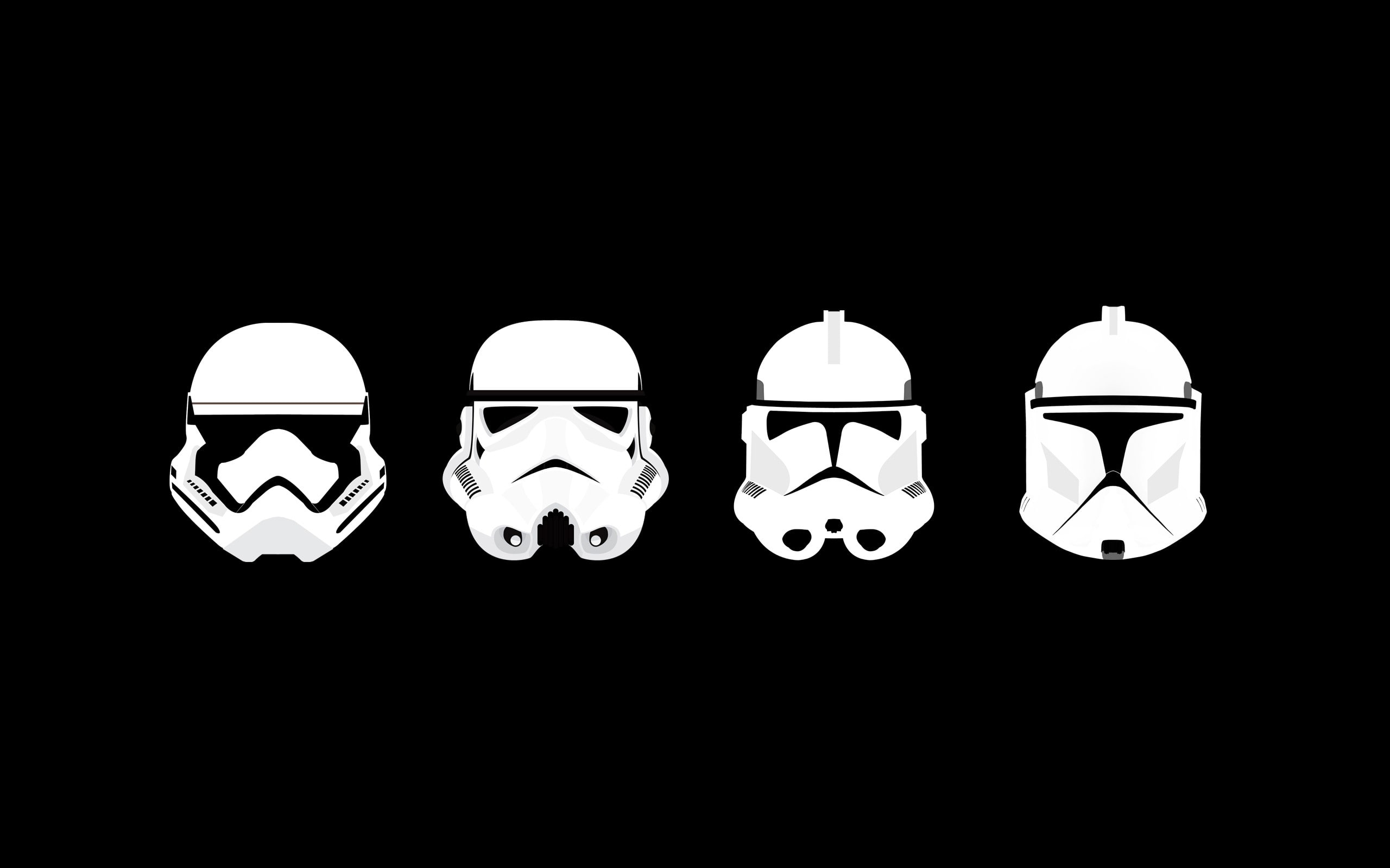 helmet, 2K, Star Wars, Clone Trooper, minimalism, stormtrooper, HD Wallpaper
