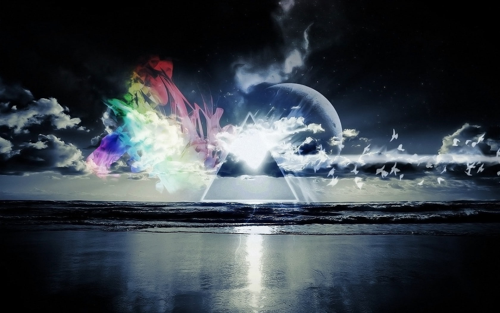 720P, Pink Floyd, sea, The Dark Side Of The Moon, HD Wallpaper