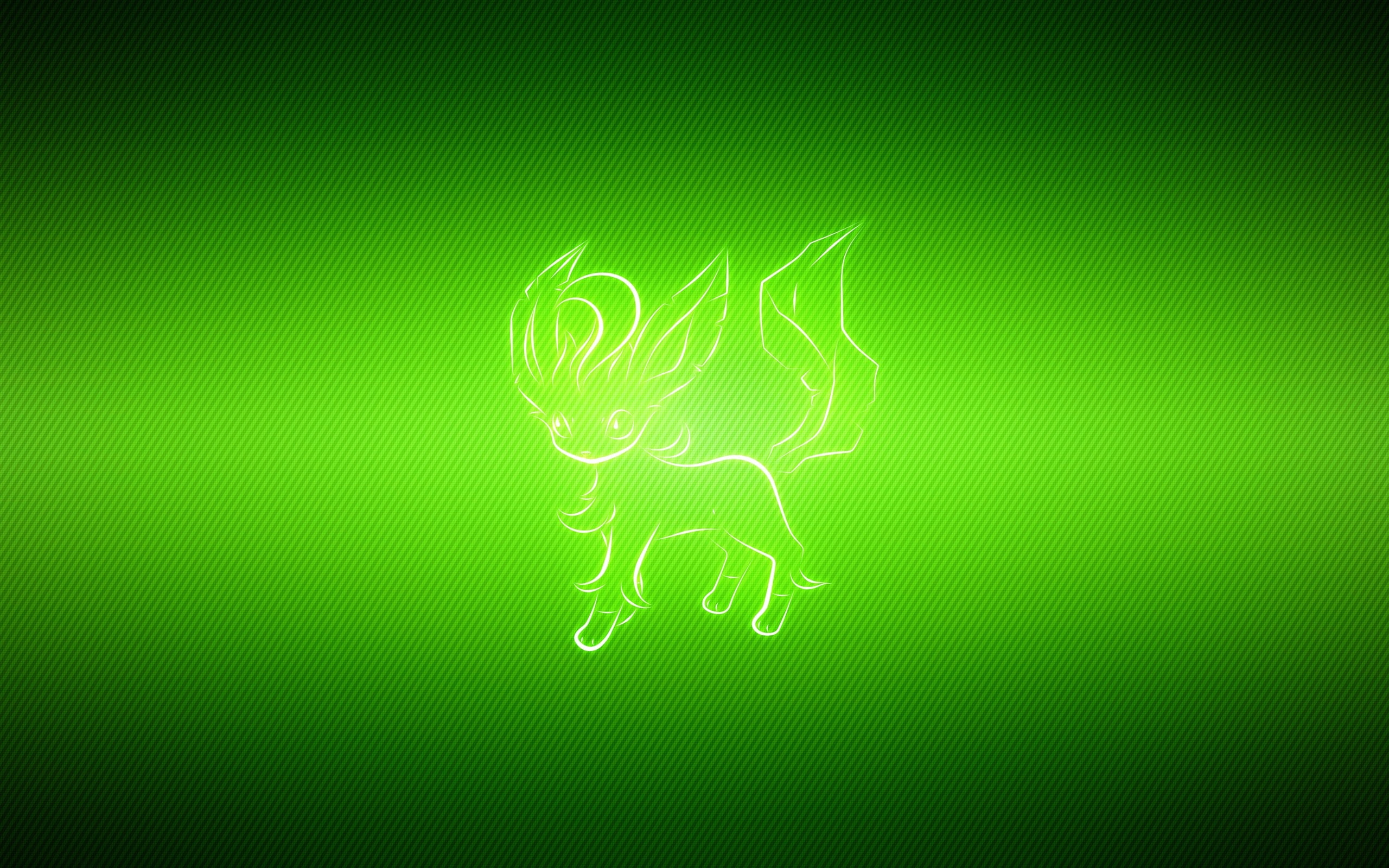 2K, pokemon, leafeon, animal, green, HD Wallpaper