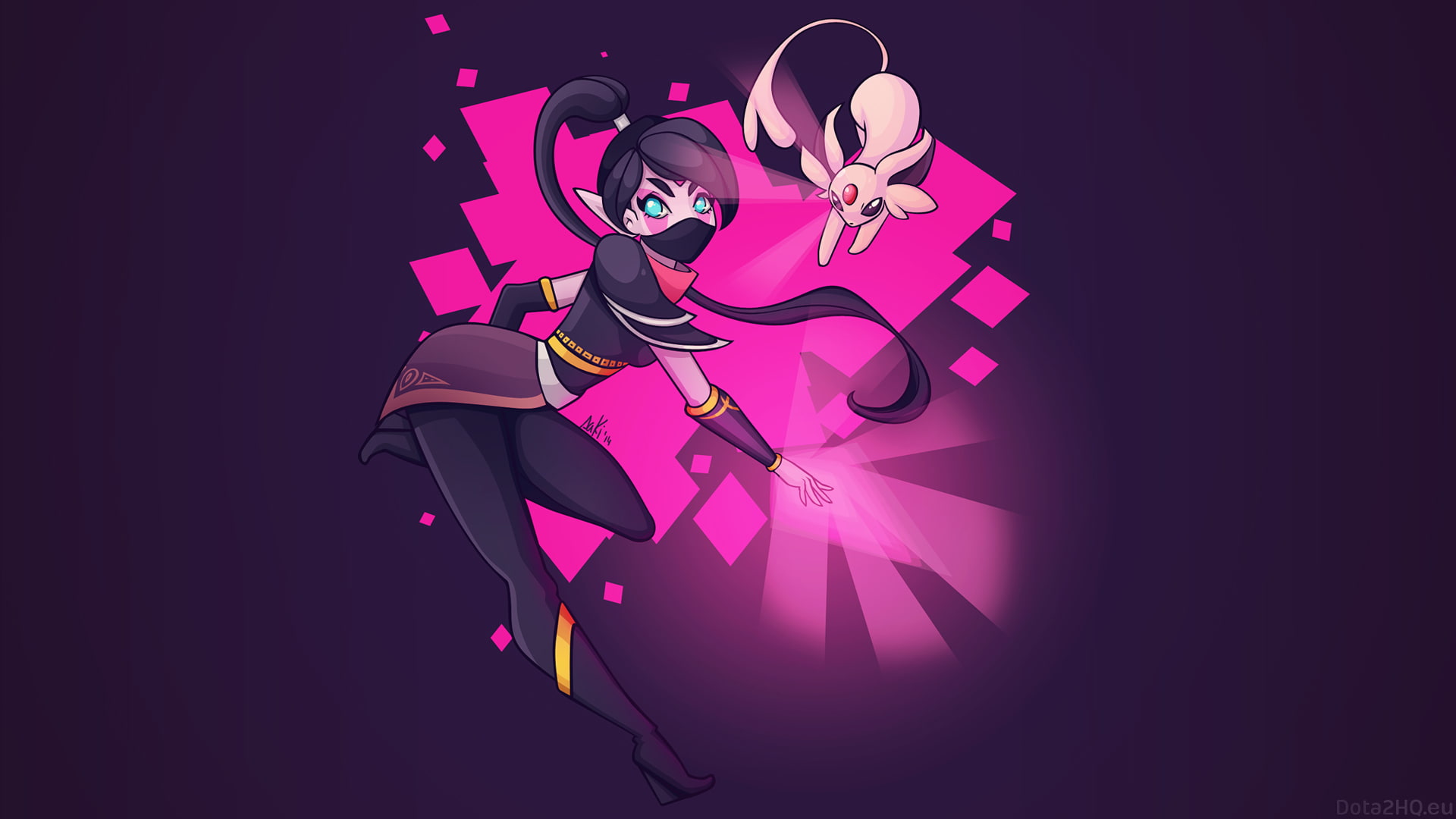 Espeon, Pokemon, Dota 2, Lana, 1080P, girl, art, Templar Assassin, HD Wallpaper