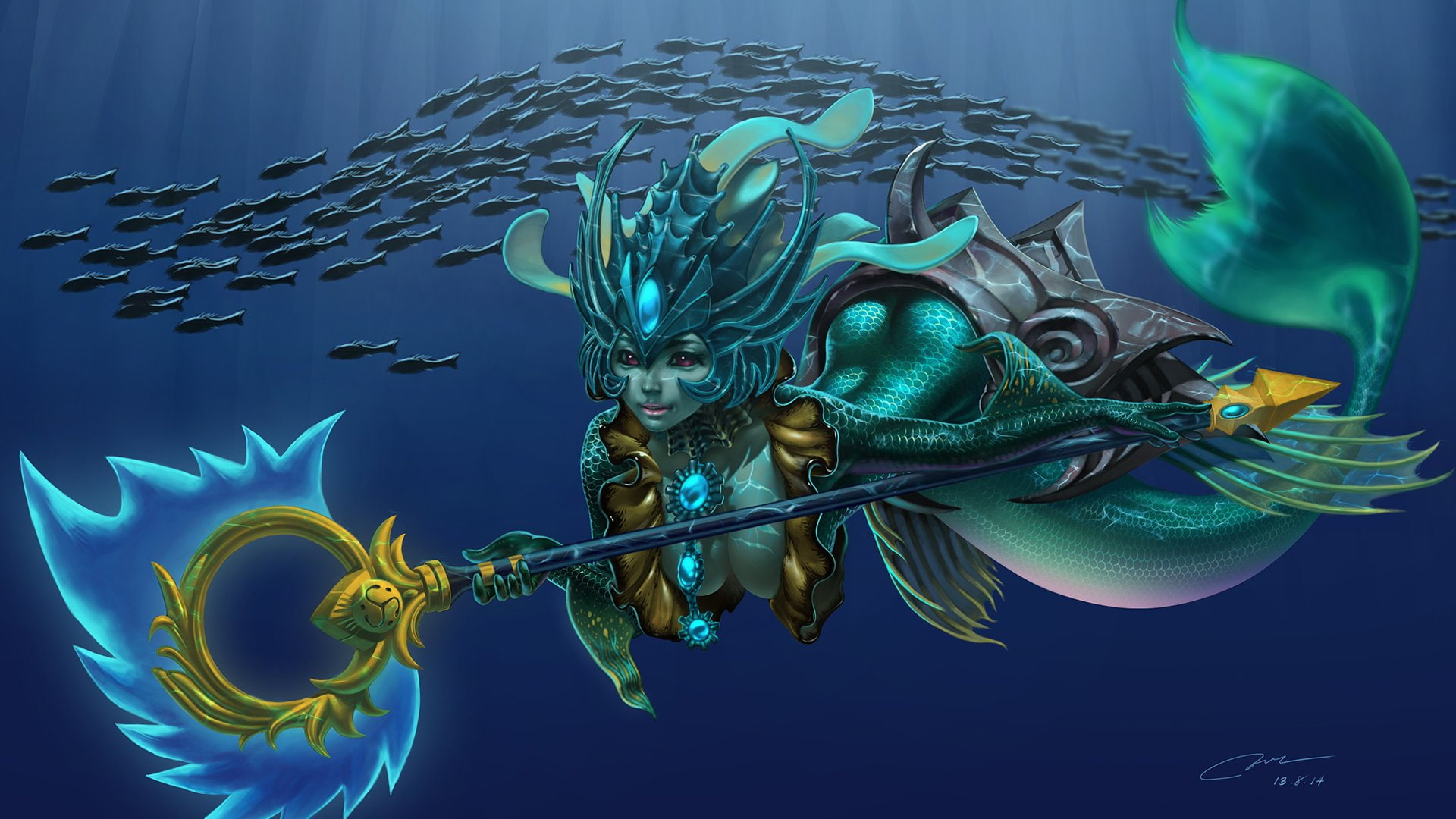 League Of Legends, Nami (League of Legends), 1080P, Video Game, HD Wallpaper