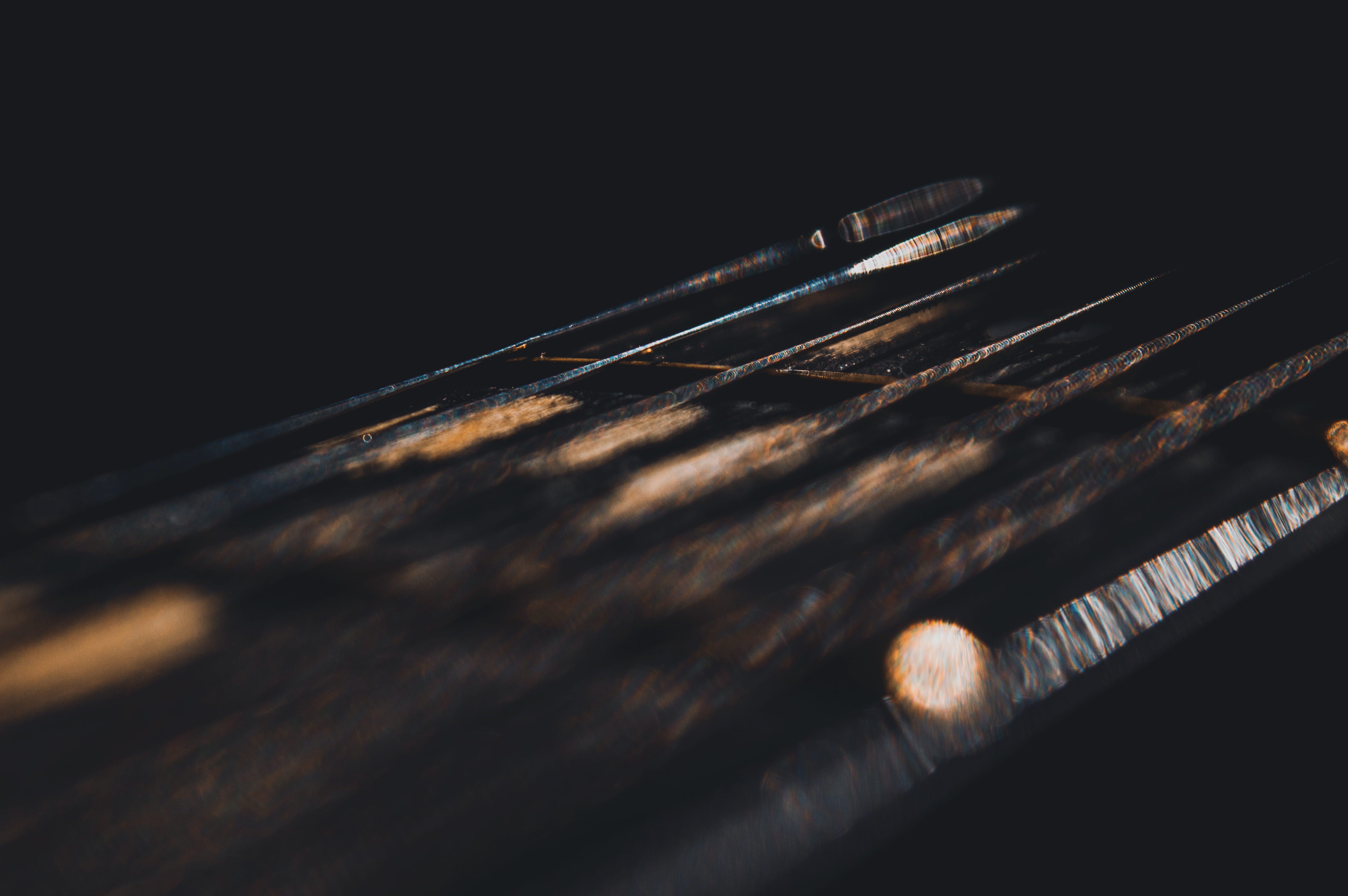 fine art, guitar, illuminated, string, algeria, still life, product, wood - material, musique, dark, selective focus, music, minimalist, HD Wallpaper