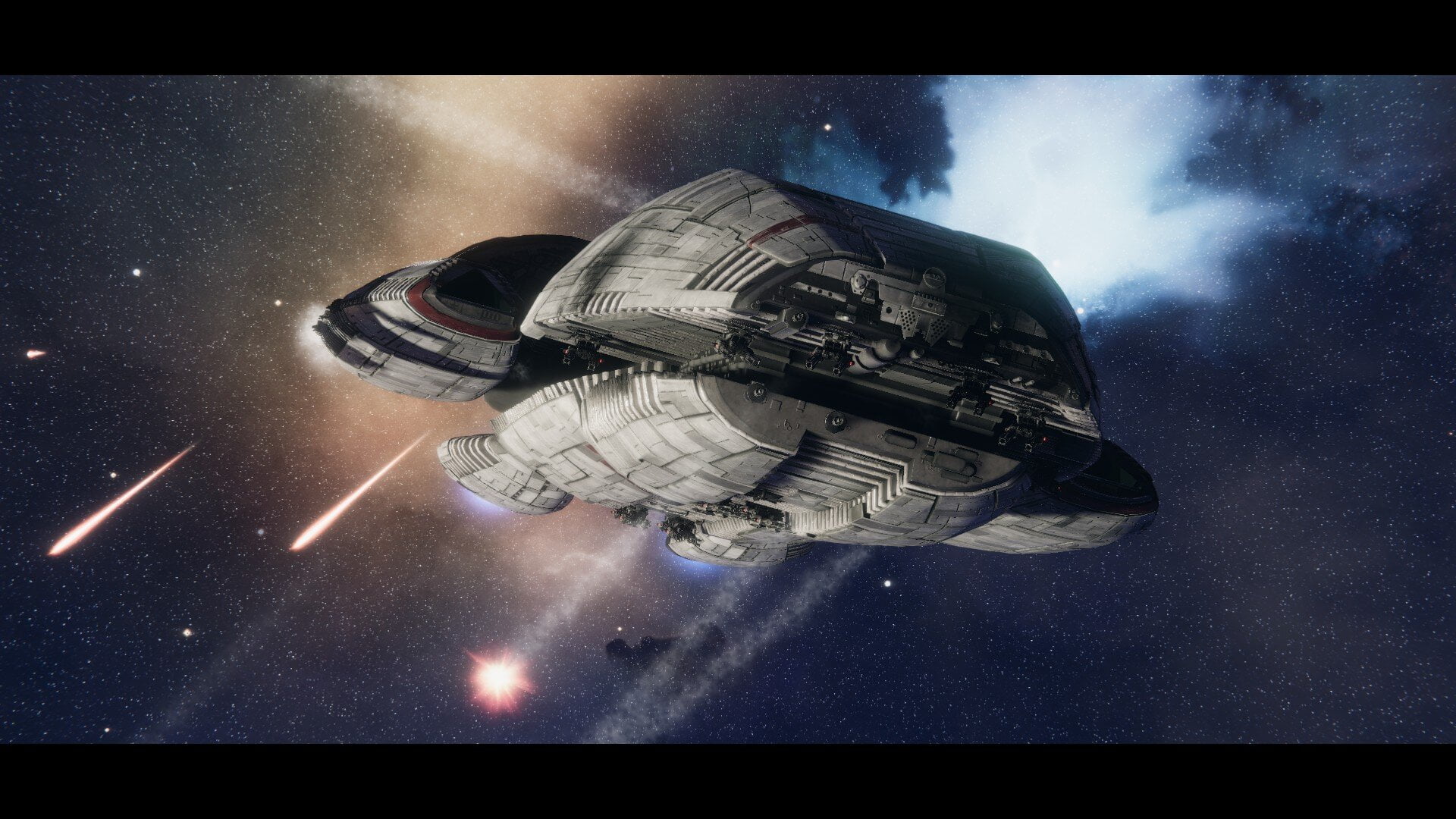 ship, battlestar, colonial fleet, galactica, Battlestar Galactica, space battle, spaceship, 1080P, toaster, war, Battleship, space, deadlock, HD Wallpaper