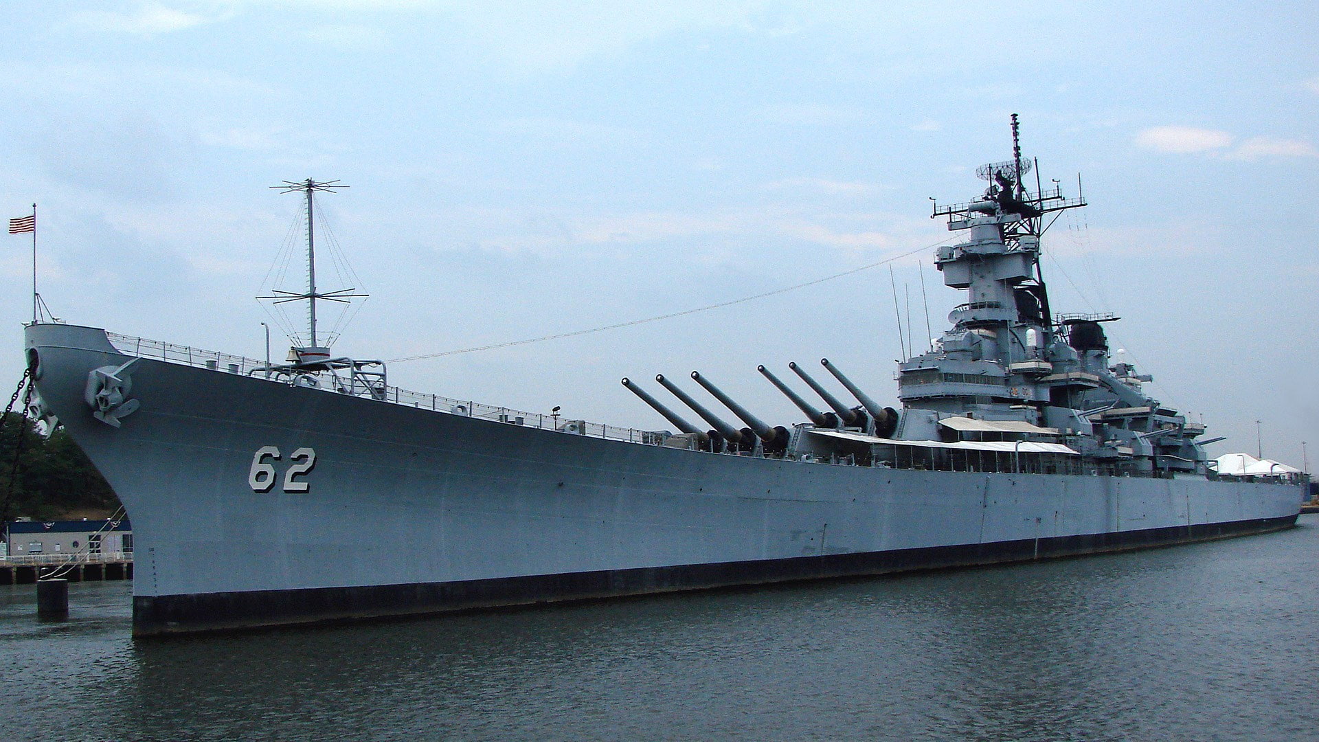 uss new jersey bb 62, business, ship, nautical vessel, military, moored, industry, mode of transportation, shipping, no people, cloud - sky, transportation, HD Wallpaper