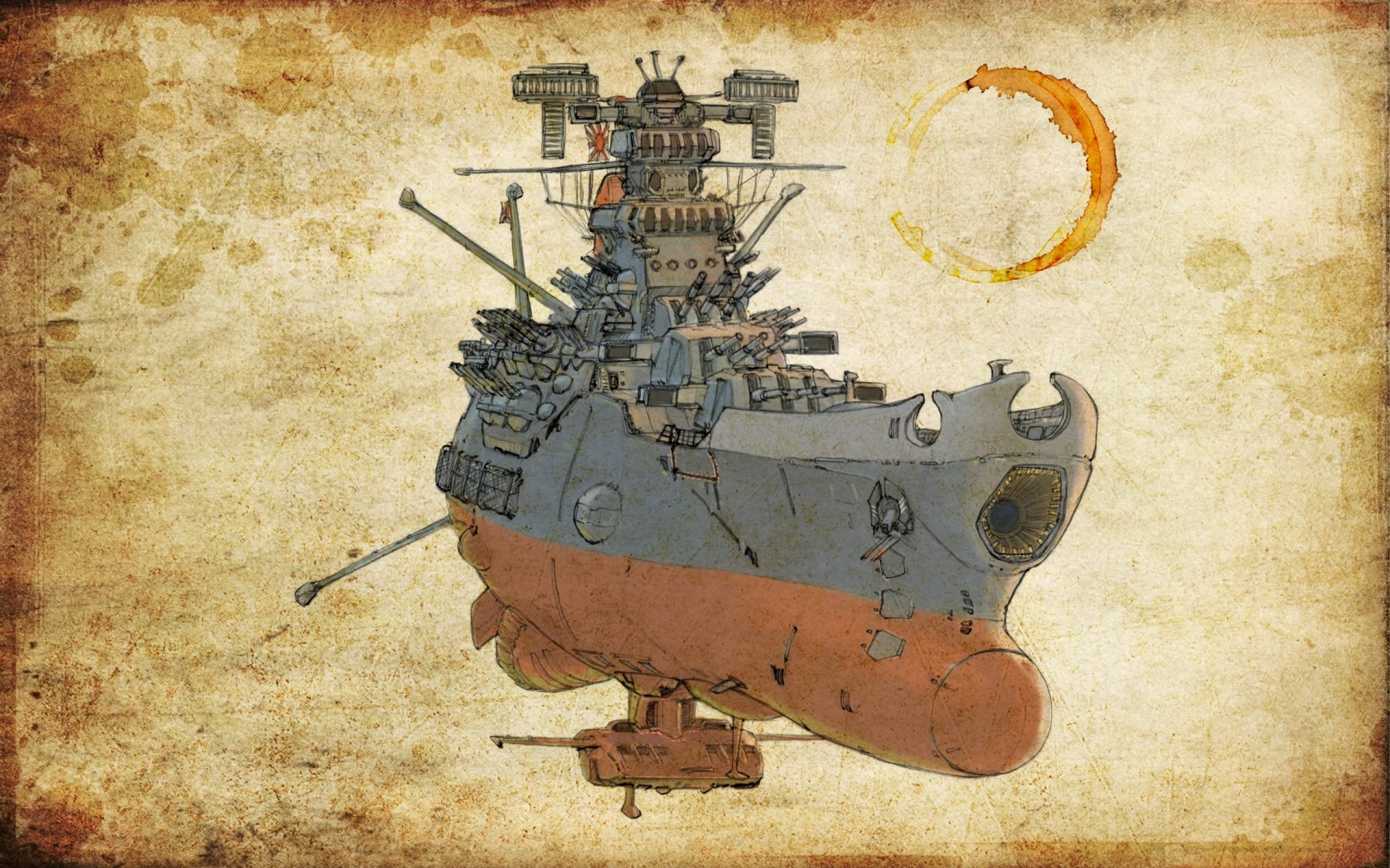 old, no people, gun, boat, ship, retro styled, fi, ruined, antique, military, spaceship, weathered, day, textured effect, 2K, textured, weapon, air vehicle, HD Wallpaper
