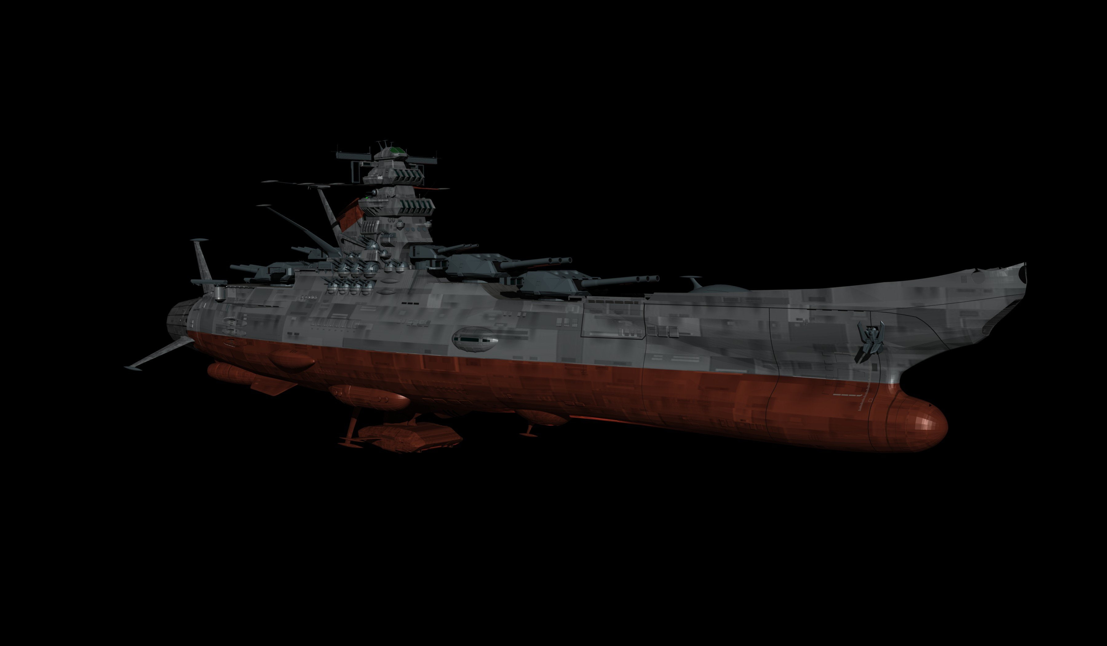 plane, Futuristic, single object, Yamato, studio shot, fiction, night, copy space, no people, nature, space, side view, nautical vessel, black background, HD Wallpaper
