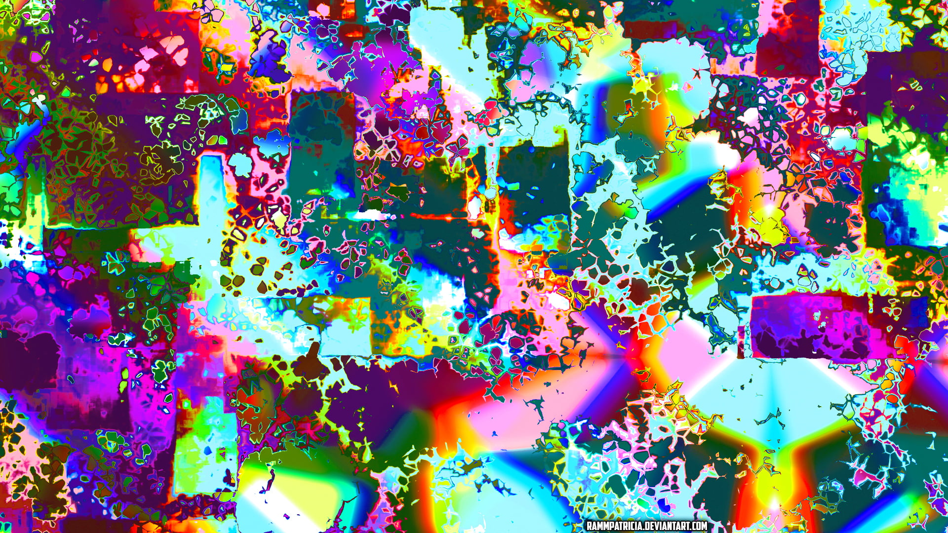 digital art, RammPatricia, digital, colorful, iridescent, 1080P, HD Wallpaper