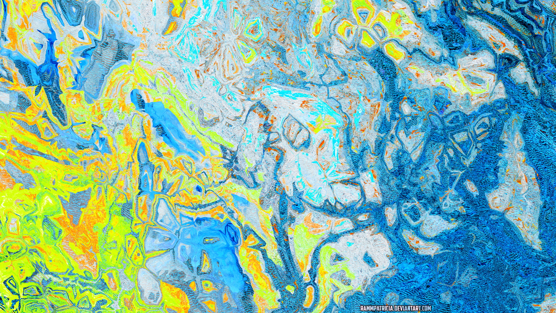 digital art, abstract, RammPatricia, digital, 1080P, lime, HD Wallpaper