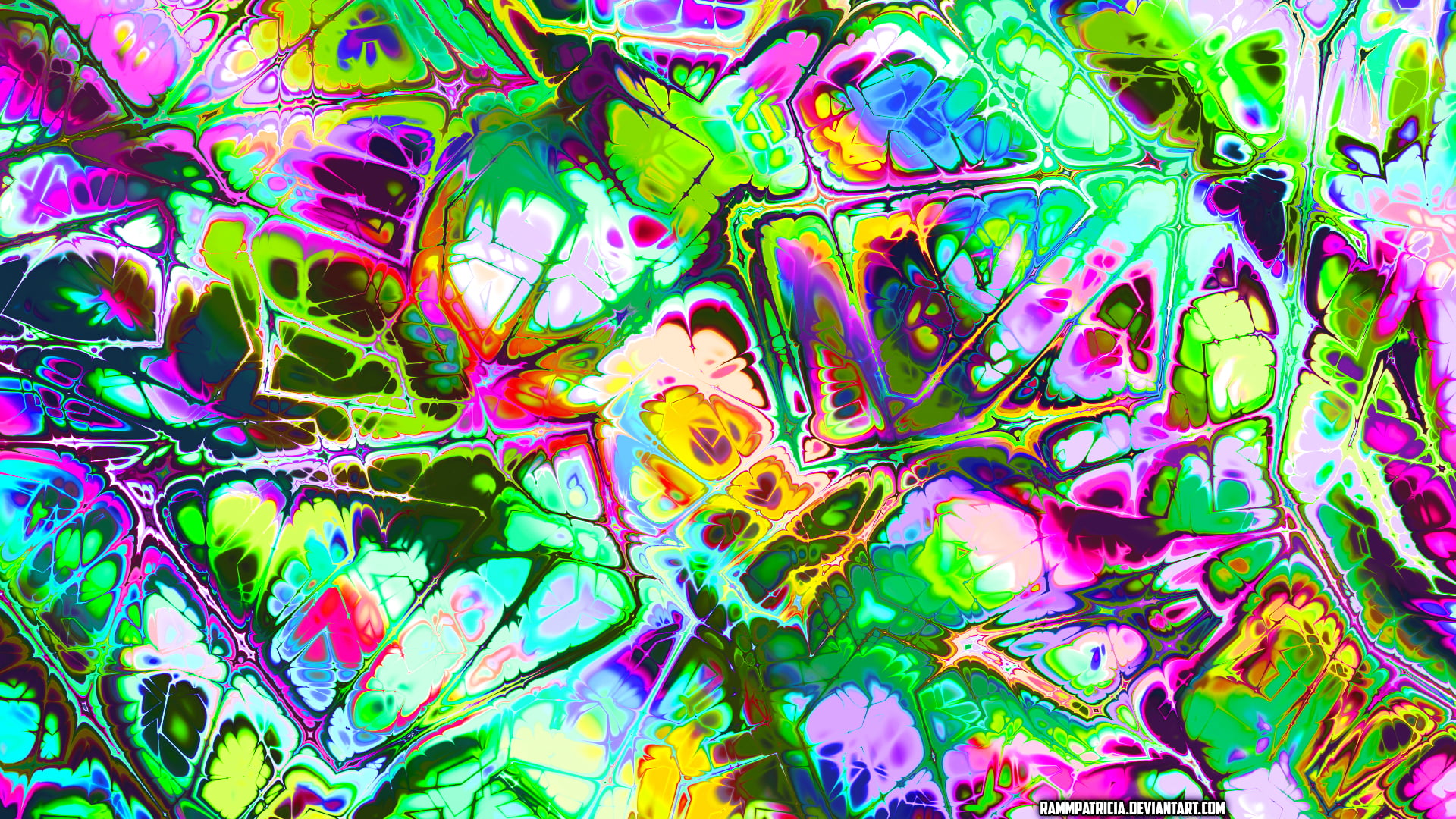 digital, digital art, iridescent, RammPatricia, colorful, 1080P, HD Wallpaper
