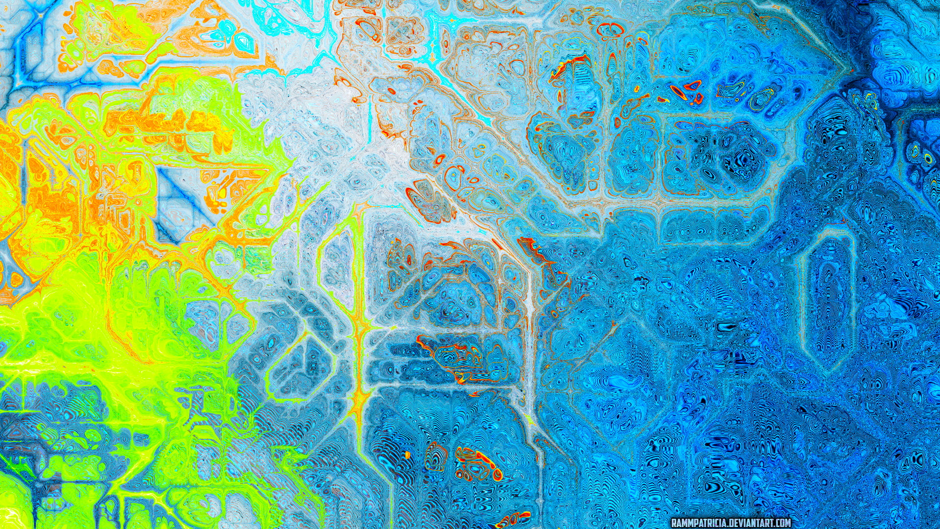 abstract, digital, lime, digital art, RammPatricia, 1080P, HD Wallpaper