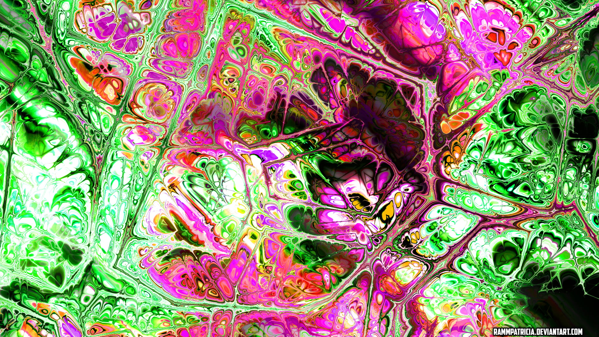 RammPatricia, insect, abstract, mantis, 1080P, orchids, digital art, digital, HD Wallpaper