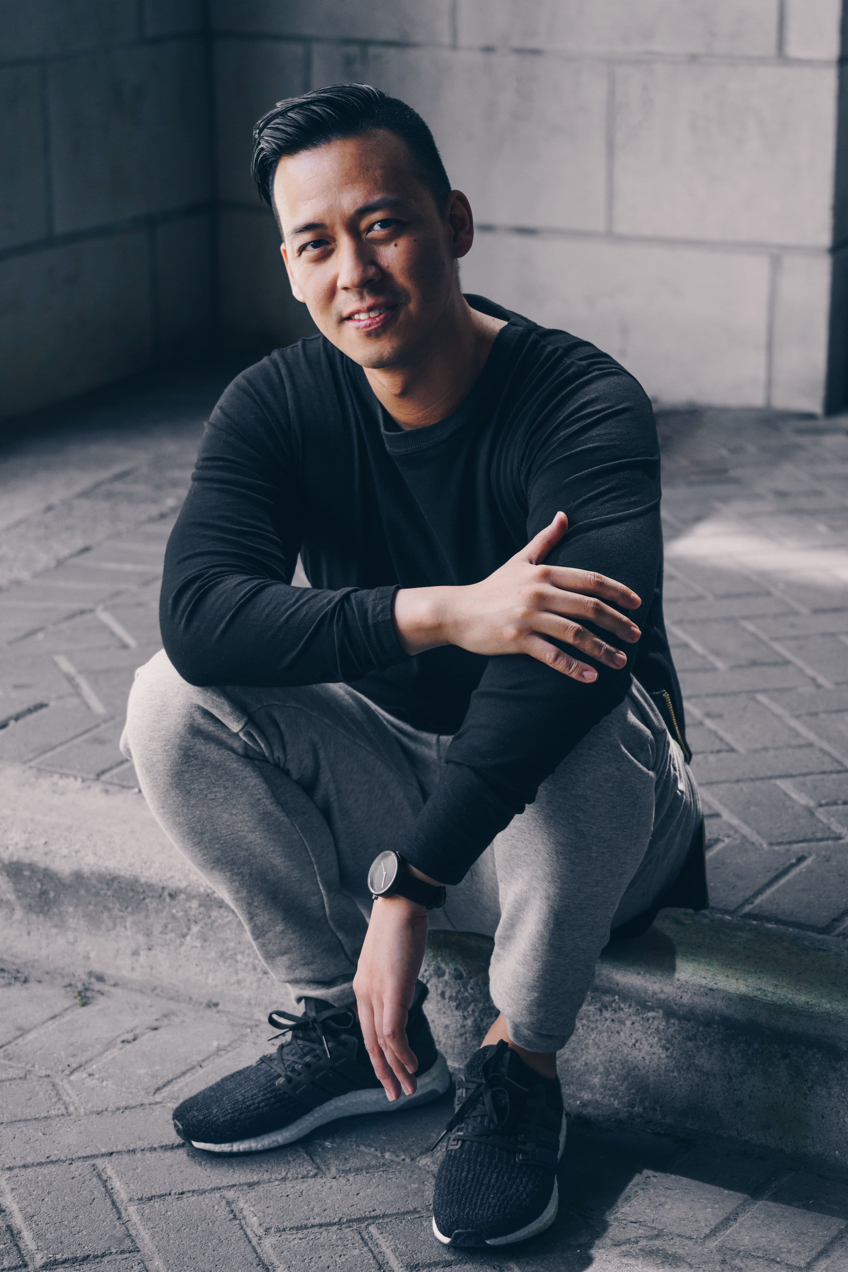 young men, Men, looking at camera, smiling, Outdoor, full length, lifestyles, portrait, footpath, day, Models, 4K, photo, casual, one person, Emotion, Phone HD Wallpaper