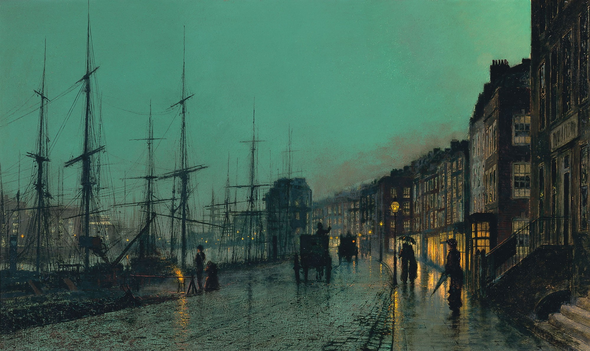 1080P, Scotland, Clyde, painting, HD Wallpaper